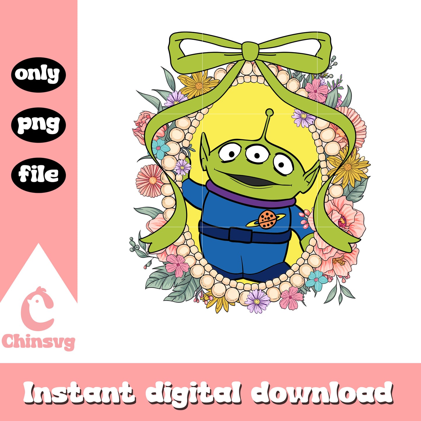 Little Green Aliens vintage mirror png, toy story characters png