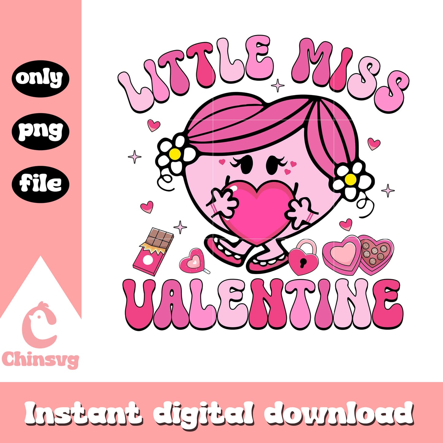 Little miss valentine cute heart png, valentine hearts png