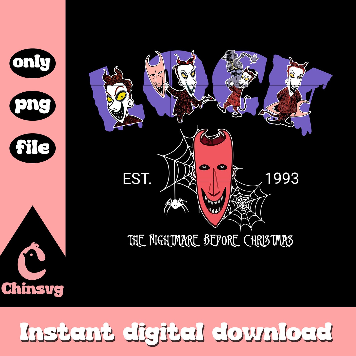 Lock face est 1993 nightmare art png, lock of nightmare before christmas png