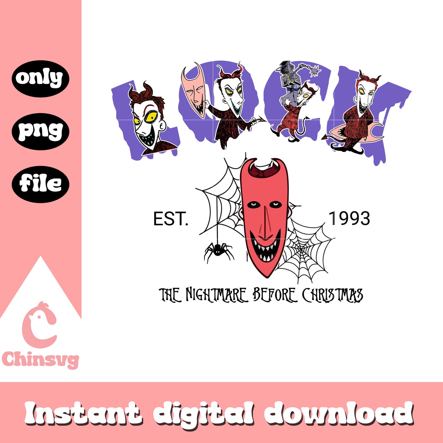 Lock face est 1993 nightmare png, lock from nightmare before christmas png