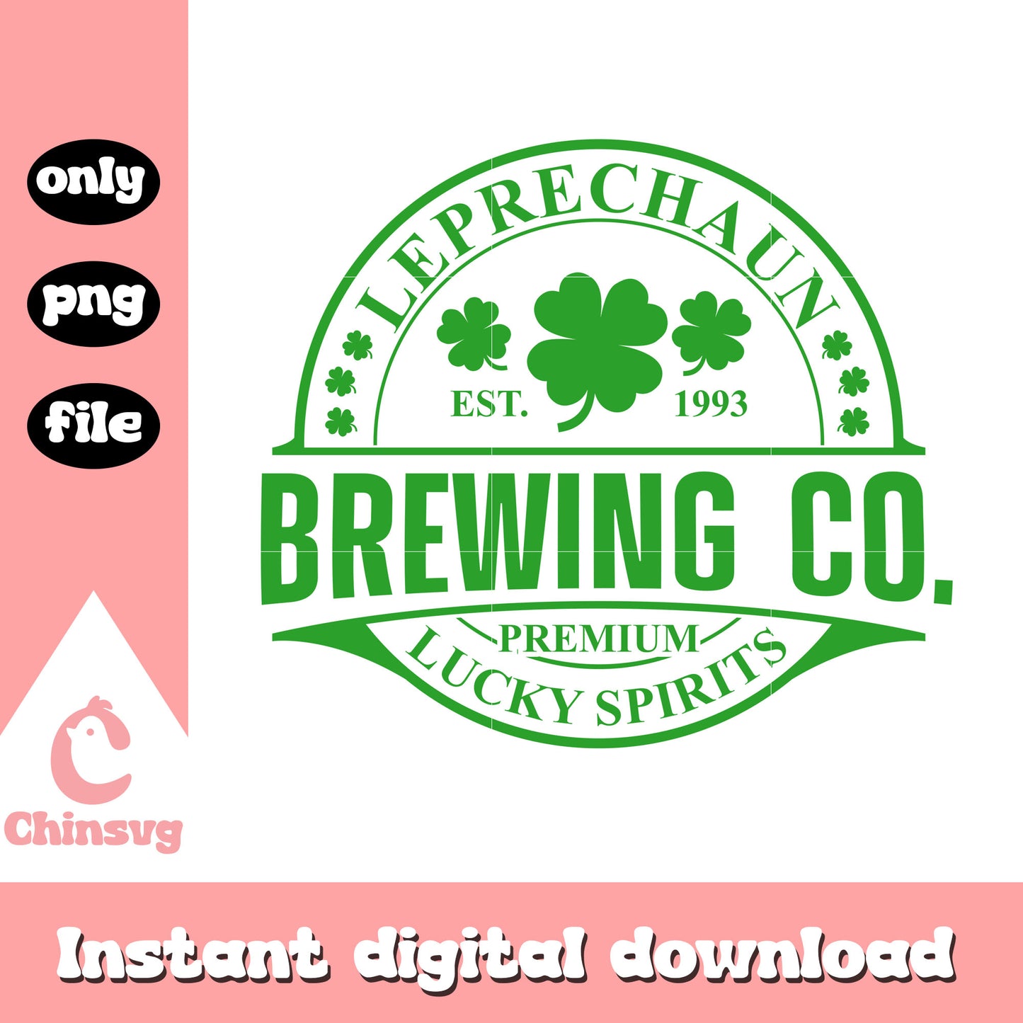 Logo brewing st patrick’s png, st patricks door decor png