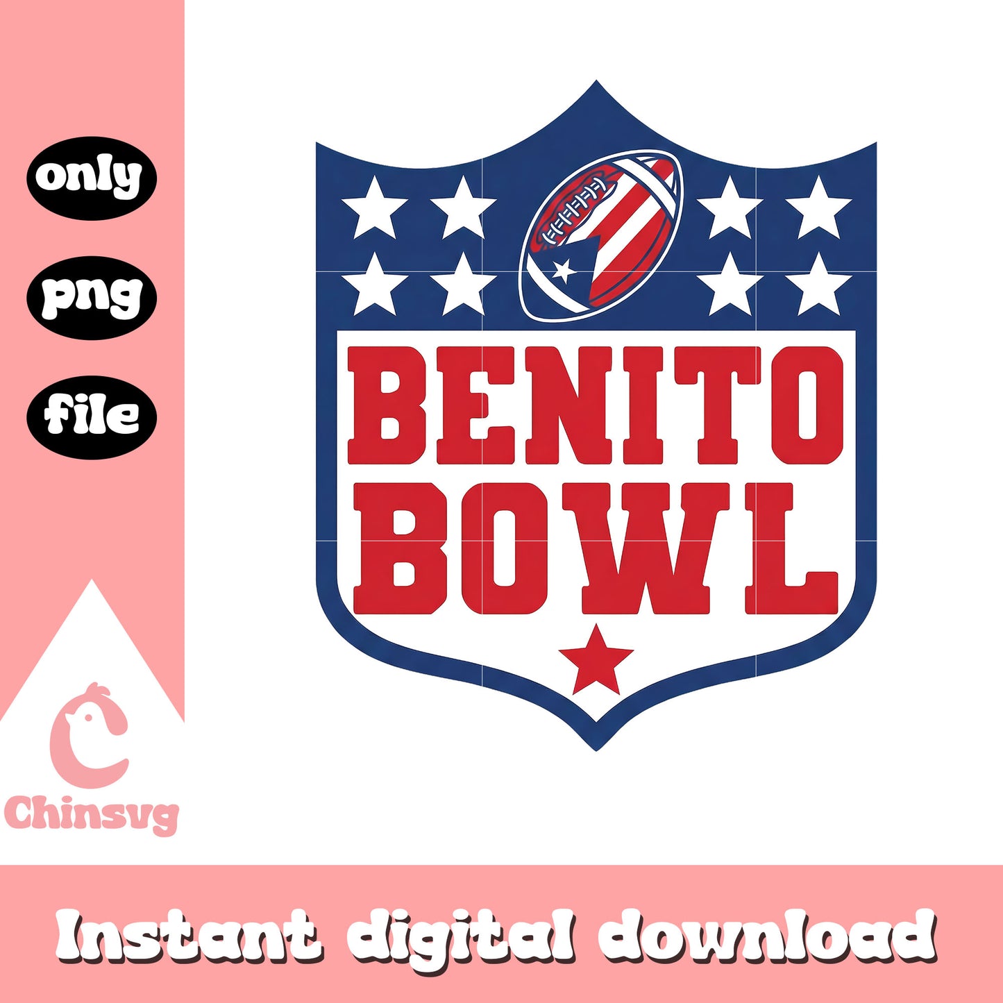 Logo team benito bowl svg, super bowl nfl svg, bad bunny svg
