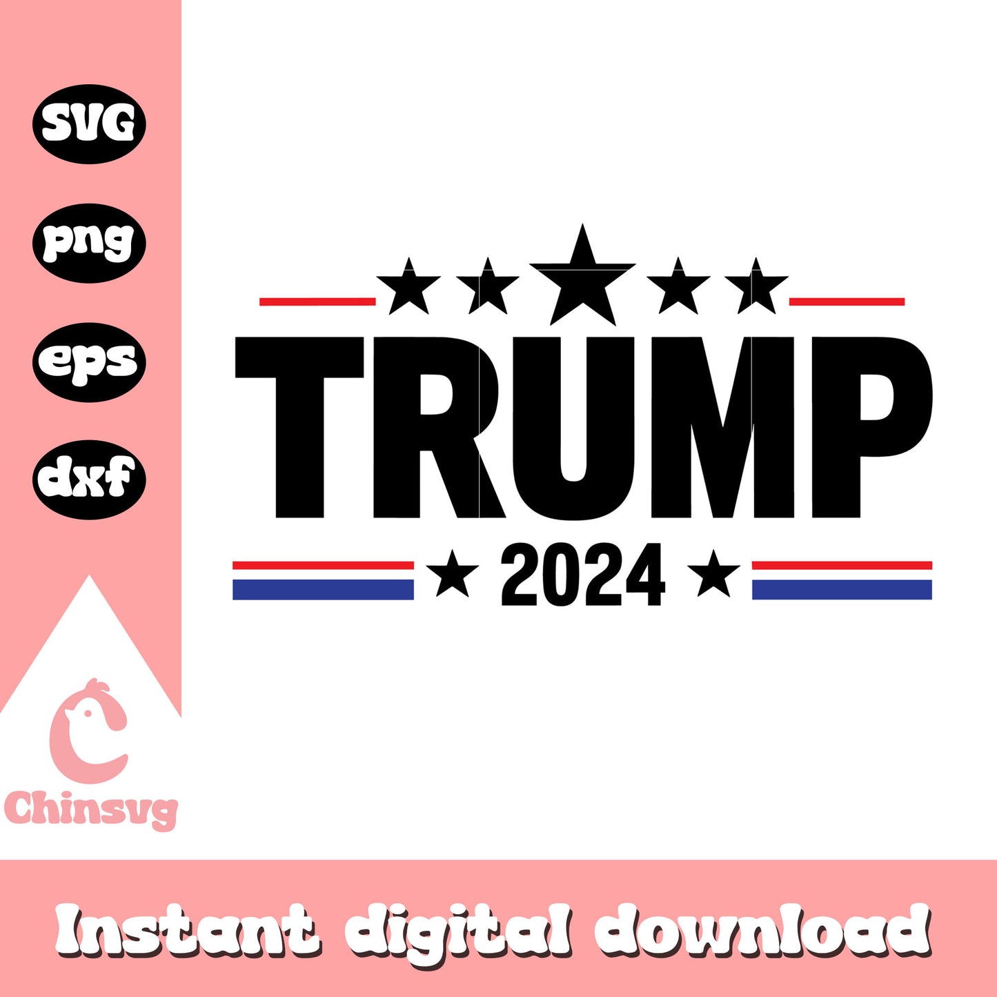Logo trump 2024 design svg, trump logo svg, trump 2024 logo svg