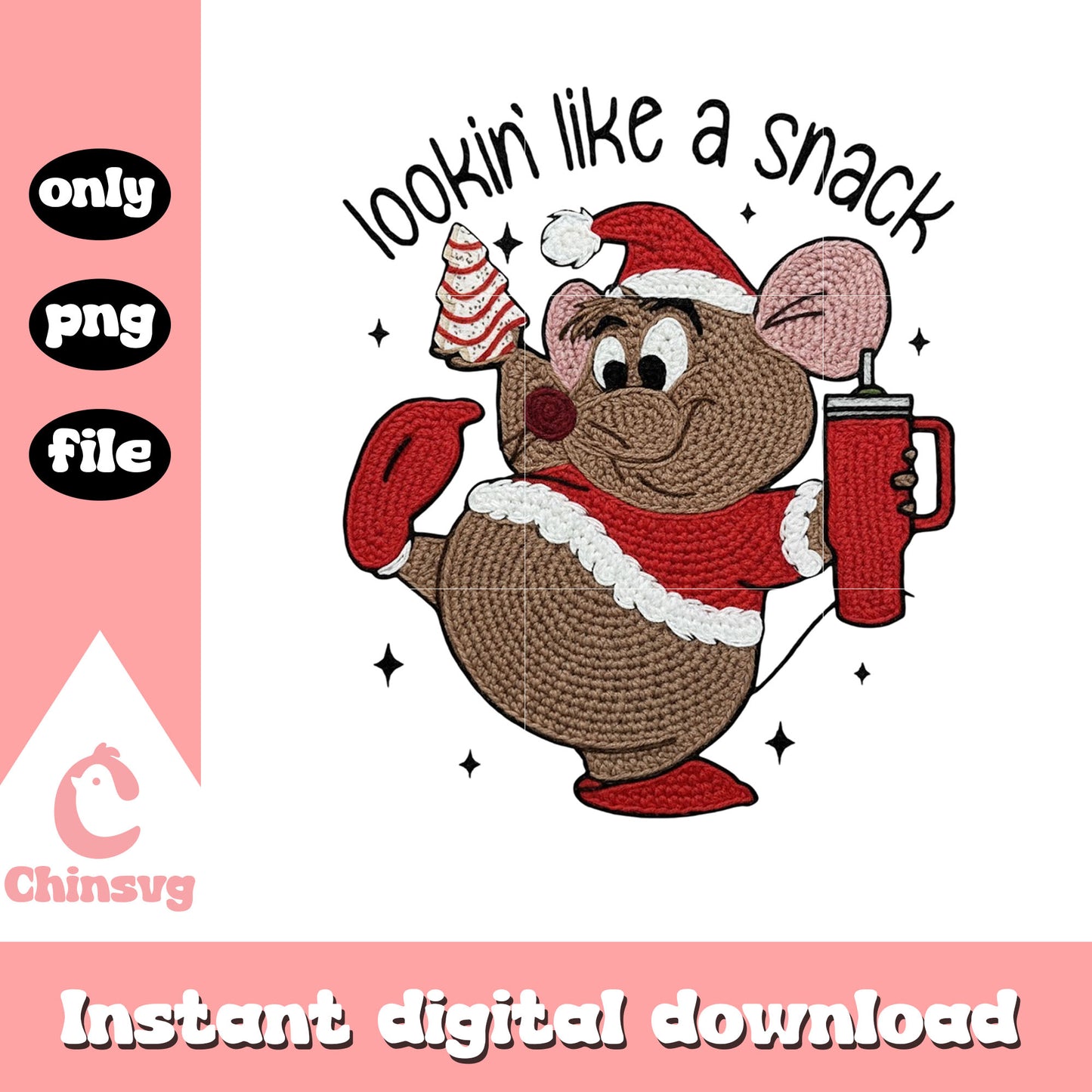 Lookin' like a snack gus crochet png, disney gus png