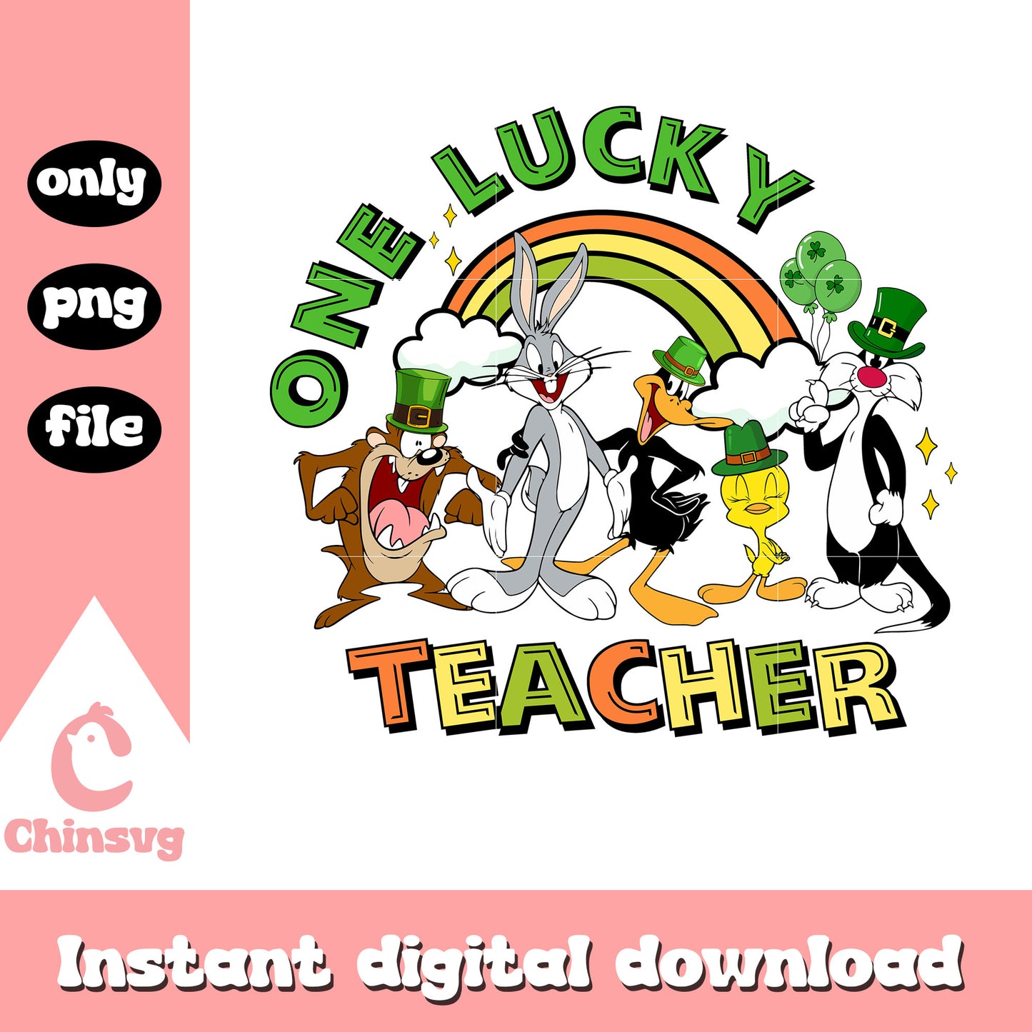 Looney tunes one lucky teacher png, saint patricks day fact png