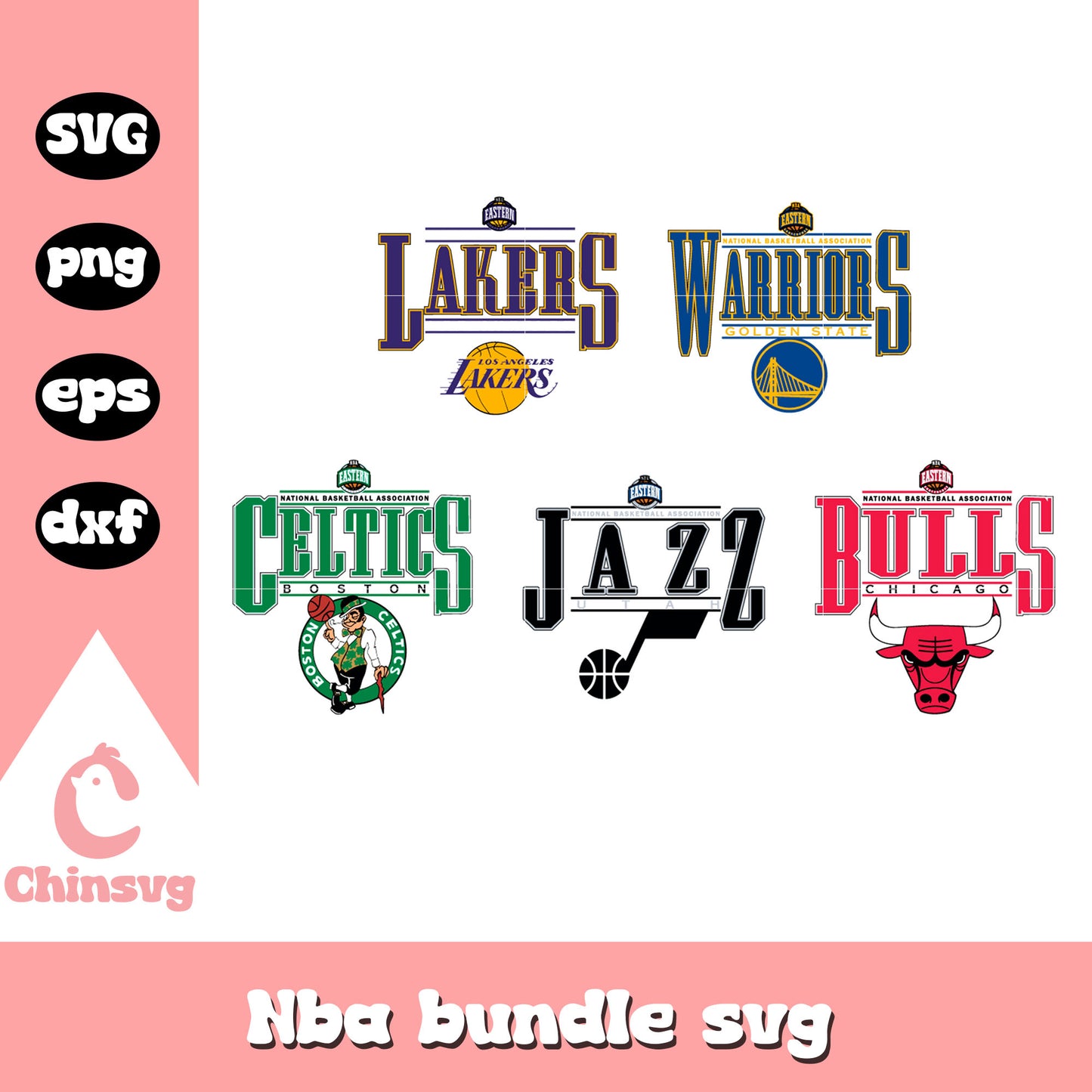 Los angeles lakers logo bundle svg, nba basketball teams svg