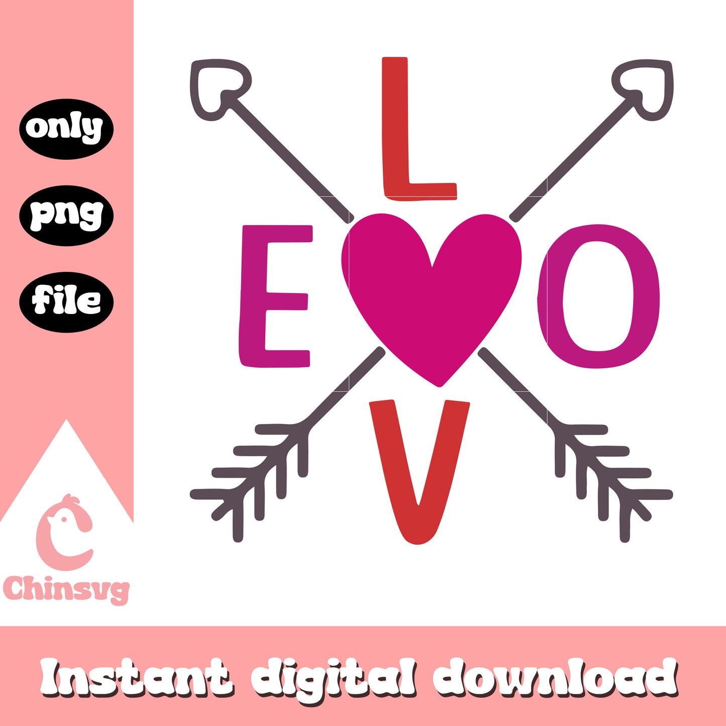 Love arrows valentine love png, happy valentine my love png