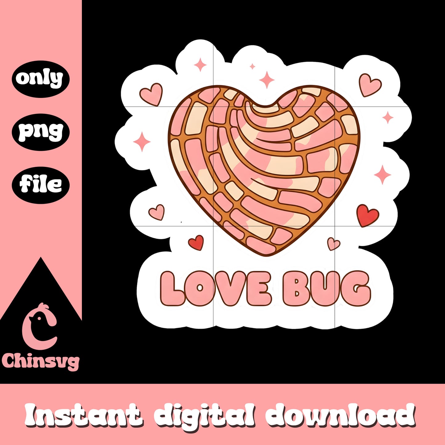 Love bug conchas valentine png, valentines day love png