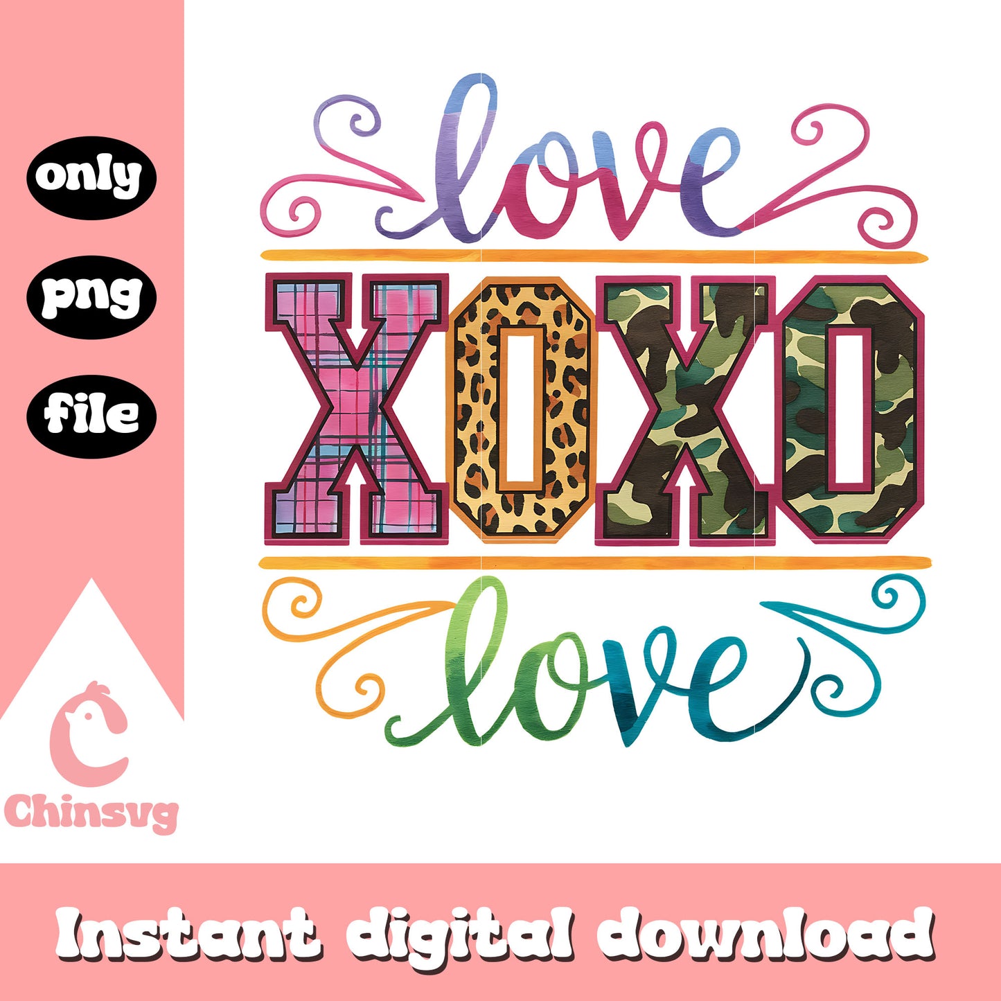 Love xoxo valentine font design png, xoxo png, valentine png