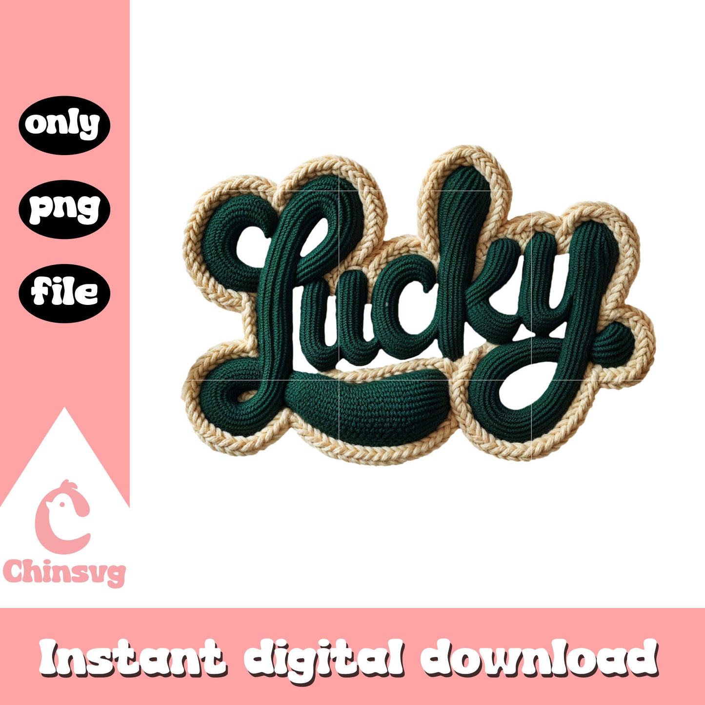 Lucky crochet st patrick’s png, st patricks lucky charms png