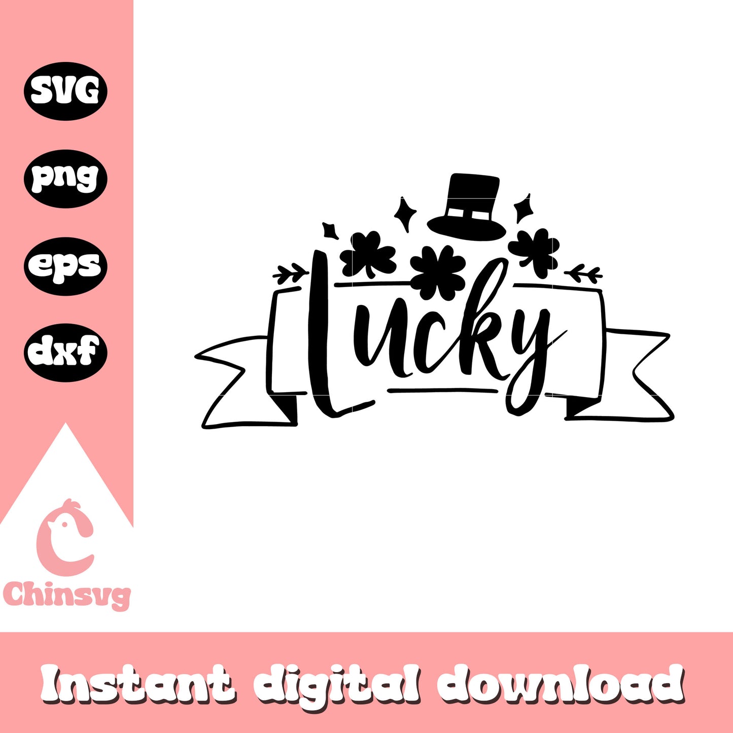 Lucky st.patrick day design svg, st patricks day quotes svg