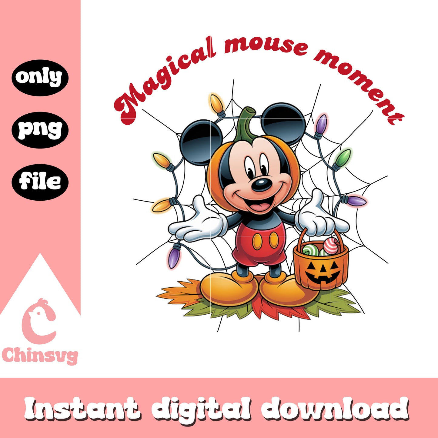 Magical mouse moment mickey mouse png, happy halloween png