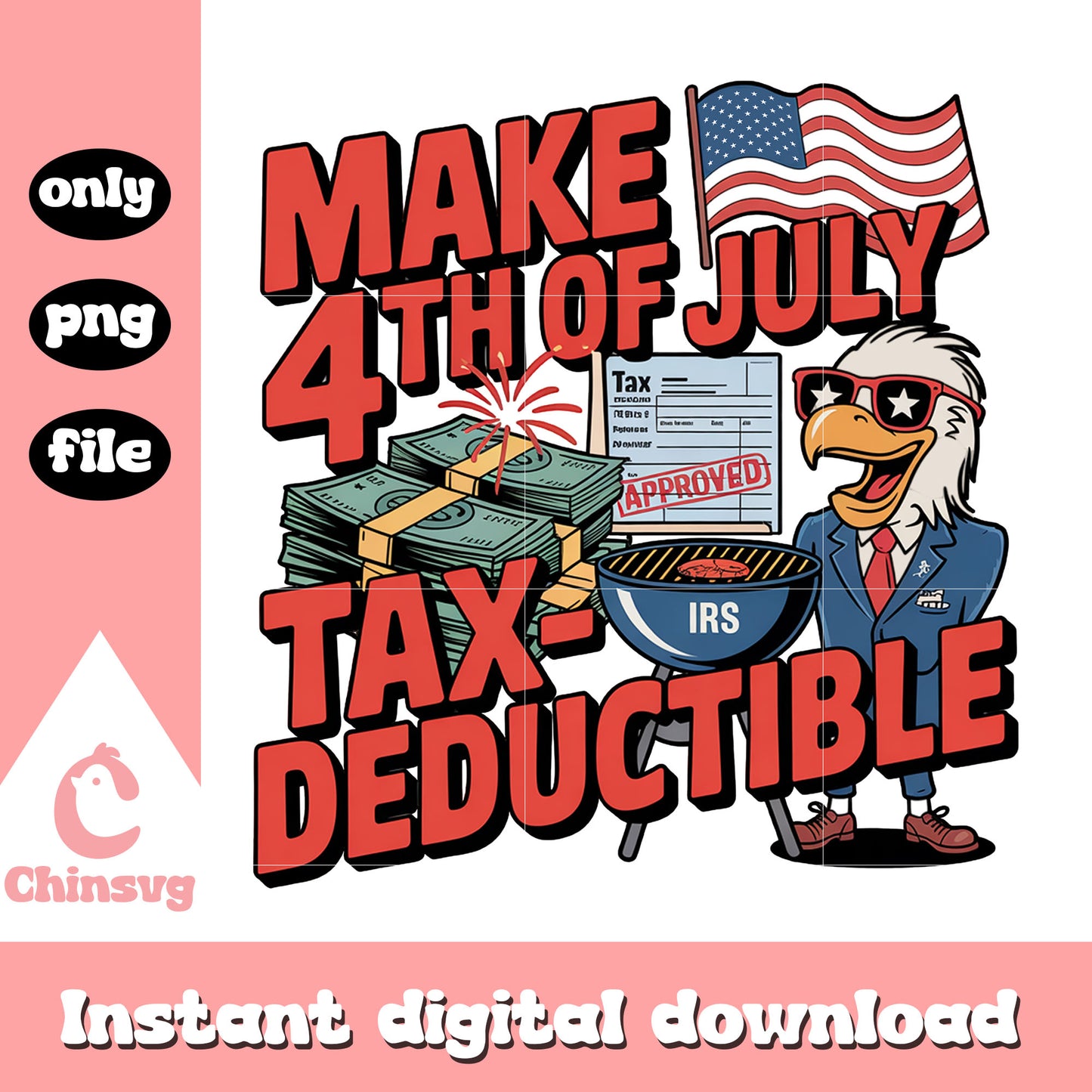 Make 4th of july tax deductible red png, 4th july tax deductible png