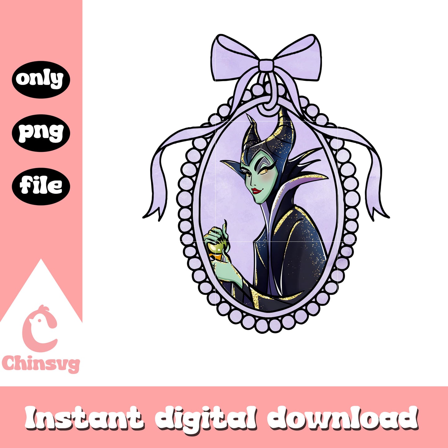 Maleficent character mirror png, disney characters png, cartoon png