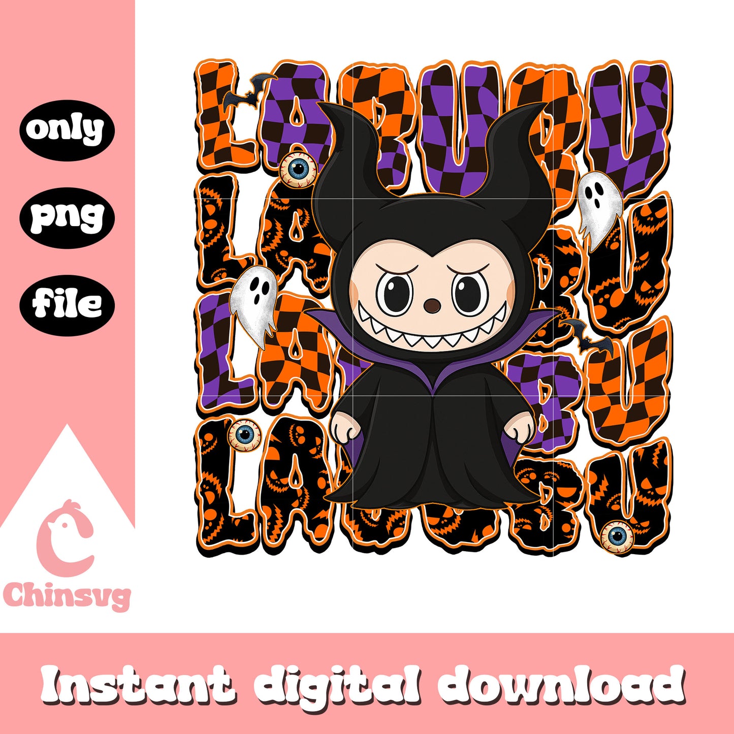 Maleficent labubu doll design png, maleficent disney png