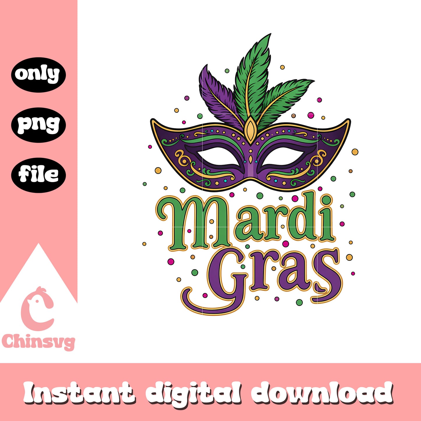 Mardi gras glitter mask png, new orleans mardi gras png
