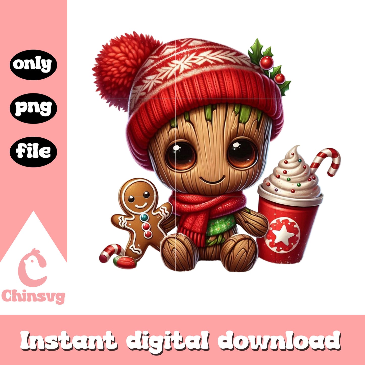 Marel groot christmas food design png, christmas eve png