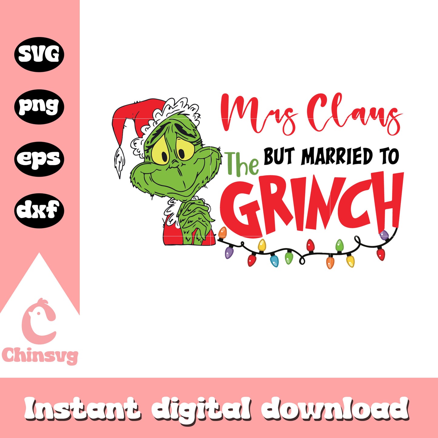 Married to the grinch christmas quote svg, grinch santa svg