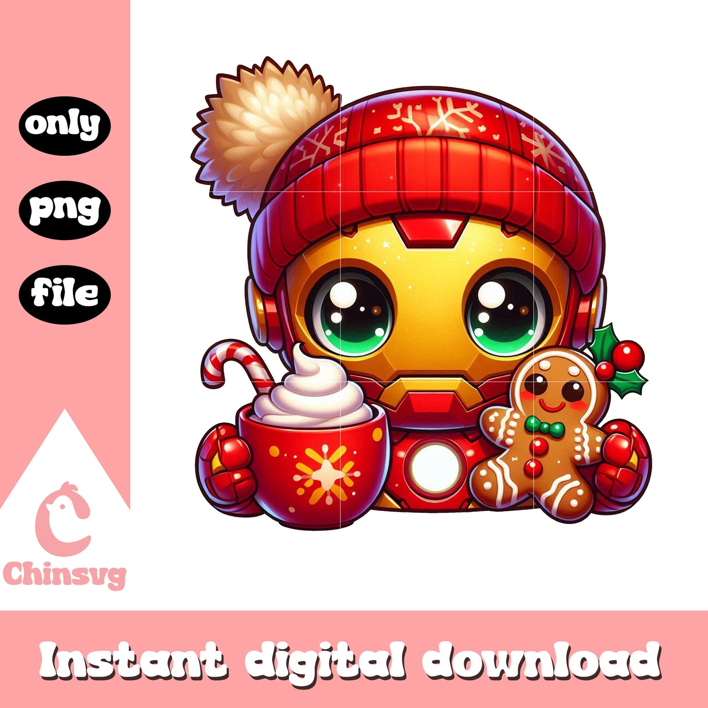 Marvel iron man character christmas cup png, ironman marvel png