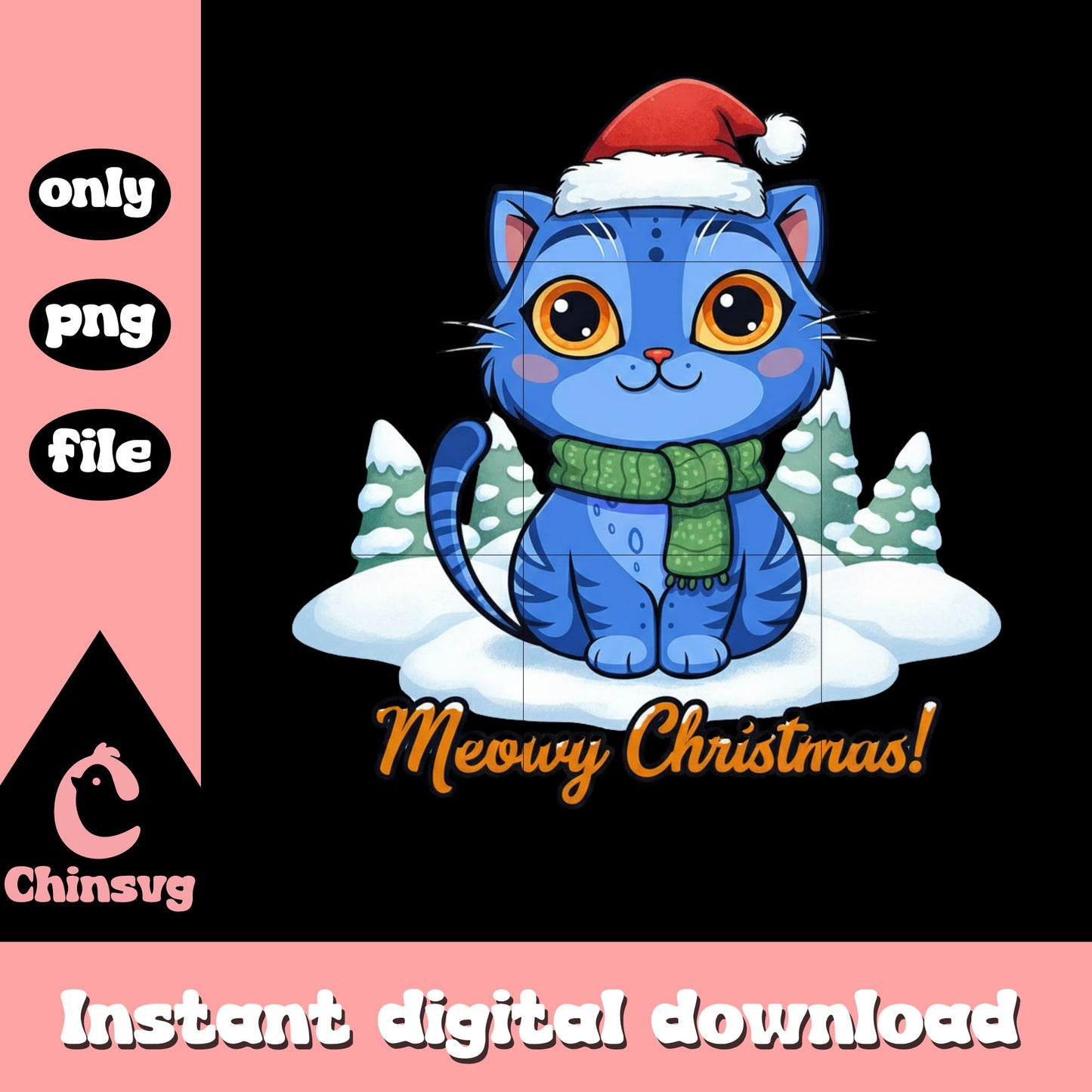 Meowy christmas derpy tiger png, kpop demon hunters tiger png