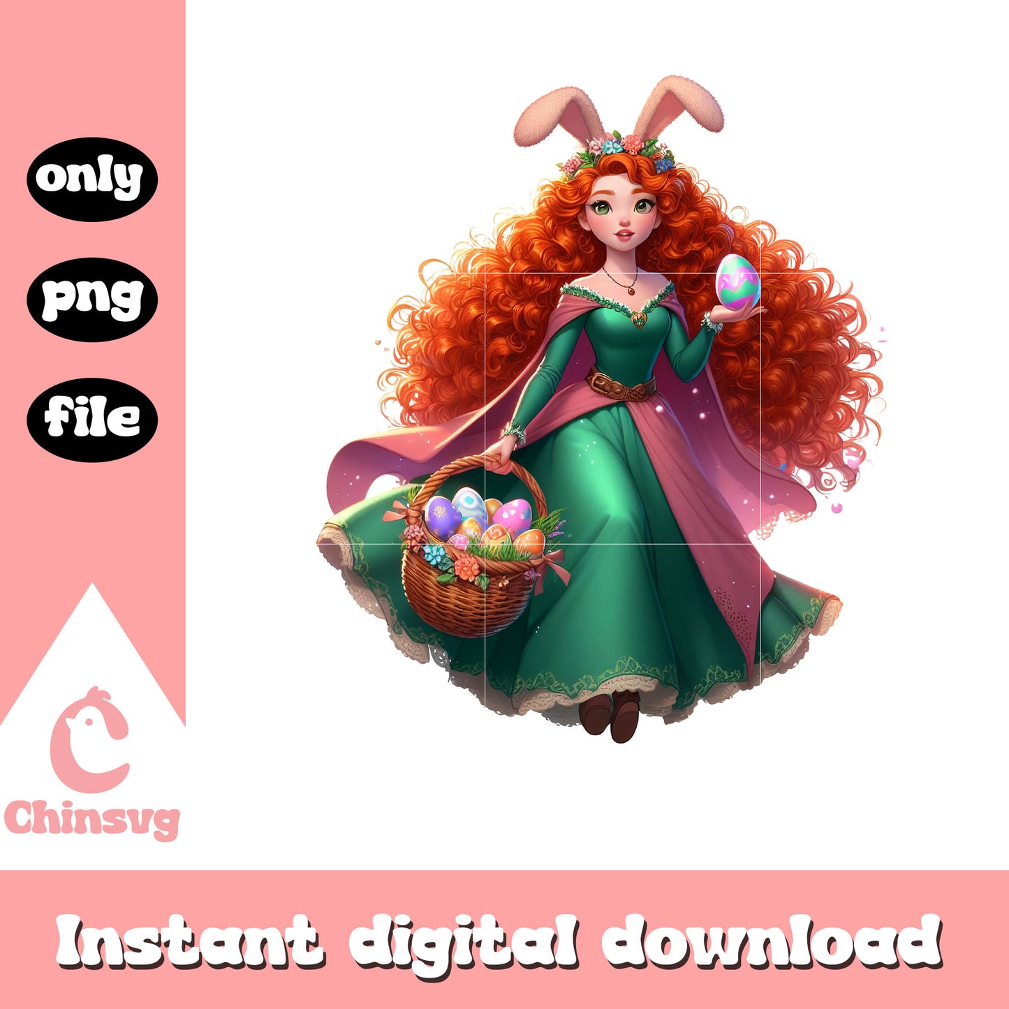 Merida princess easter eggs png, easter eggs png, princess png