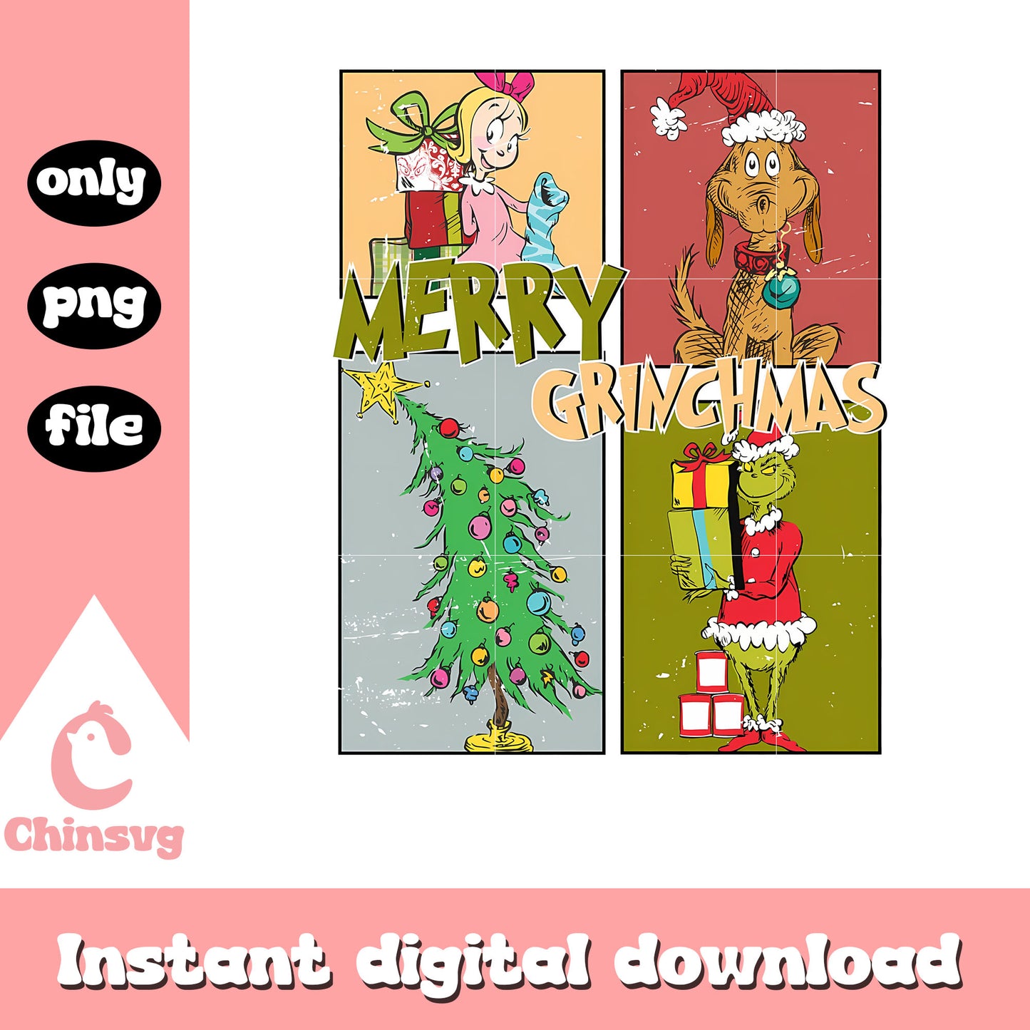 Merry grinchmas characters design png, merry grinchmas png