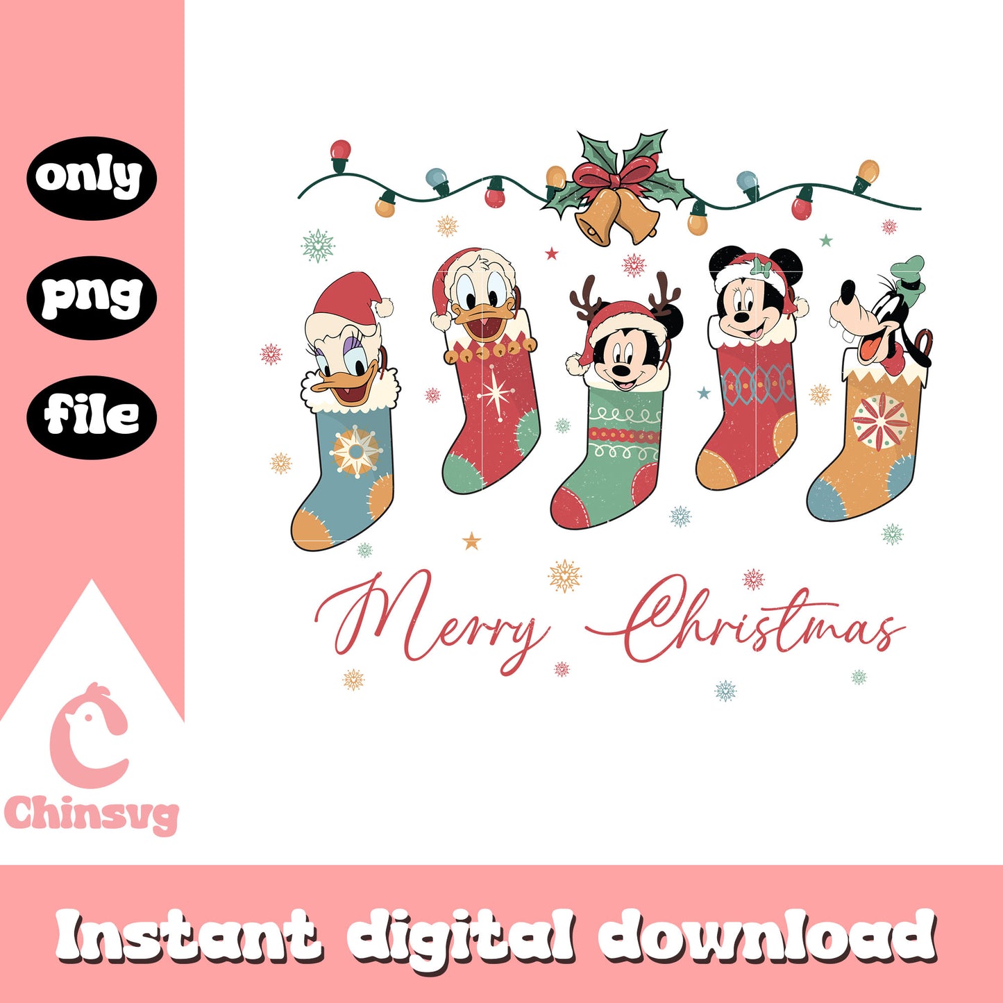 Merry christmas disney mickey socks png, mickey disney png