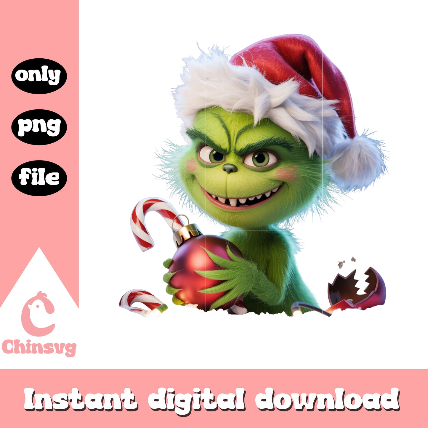 Merry christmas elf grinch hand xmas ball png, pic grinch png