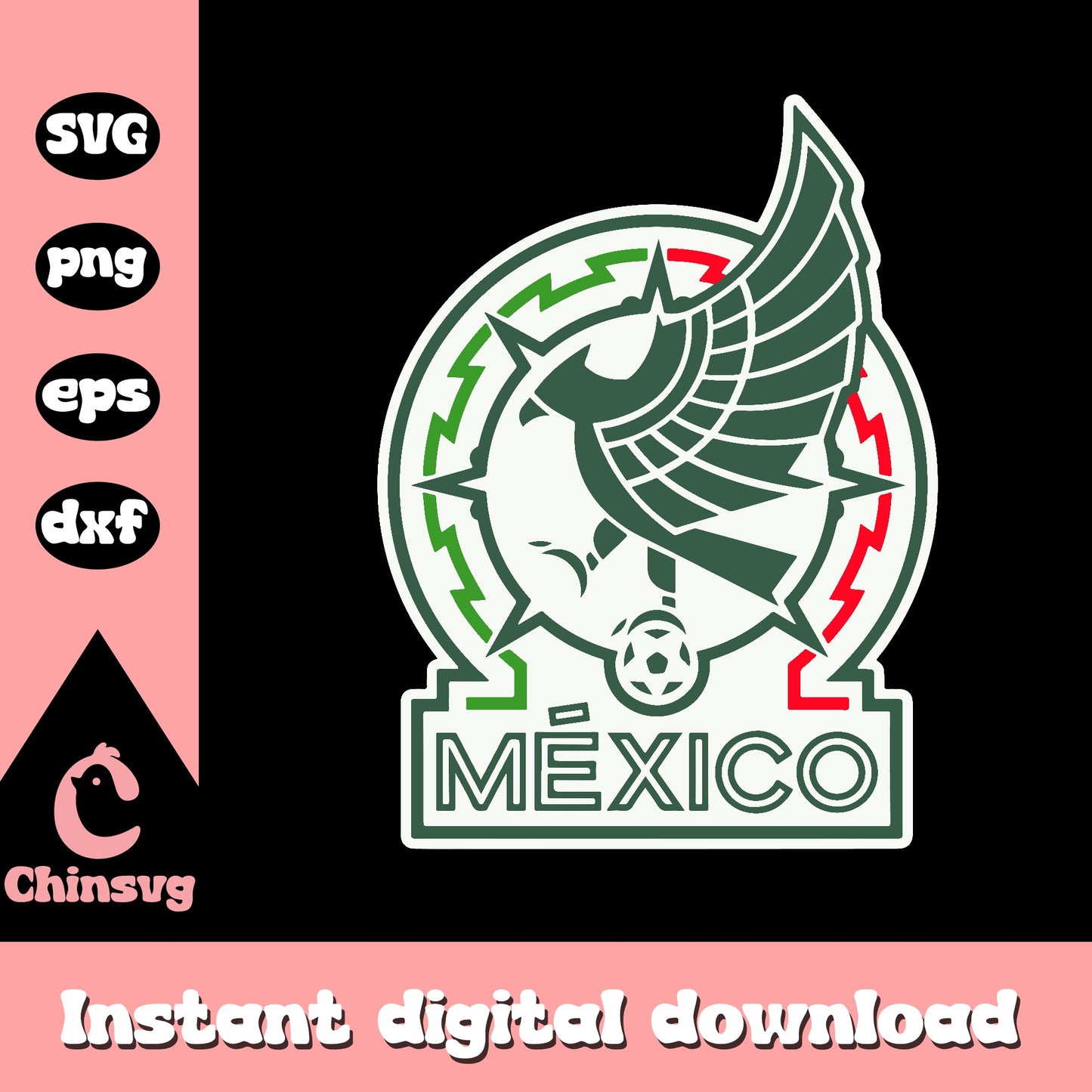 Mexico Soccer Team SVG, Mexico National Football Logo, Sport SVG PNG