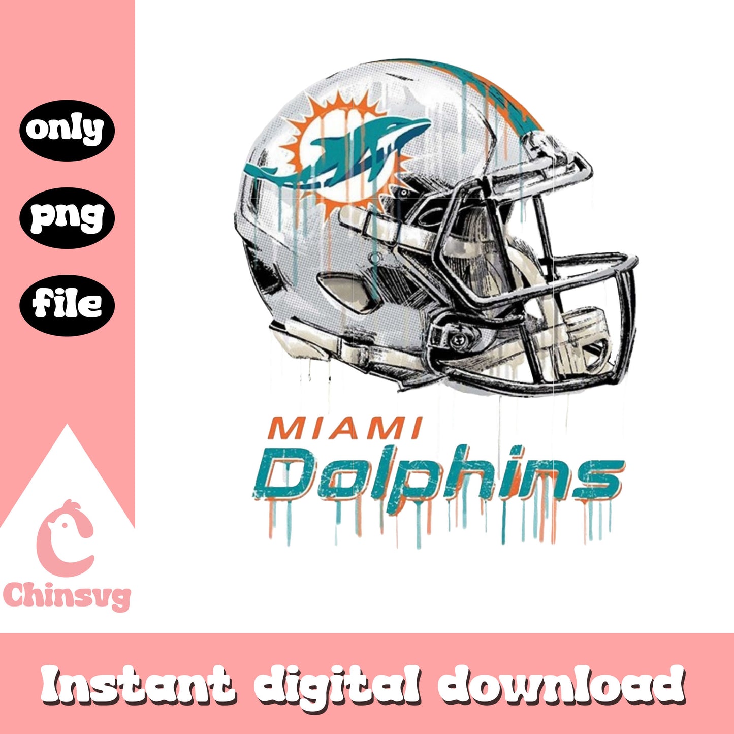 Miami Dolphins nfl helmet png, Miami Dolphins team png
