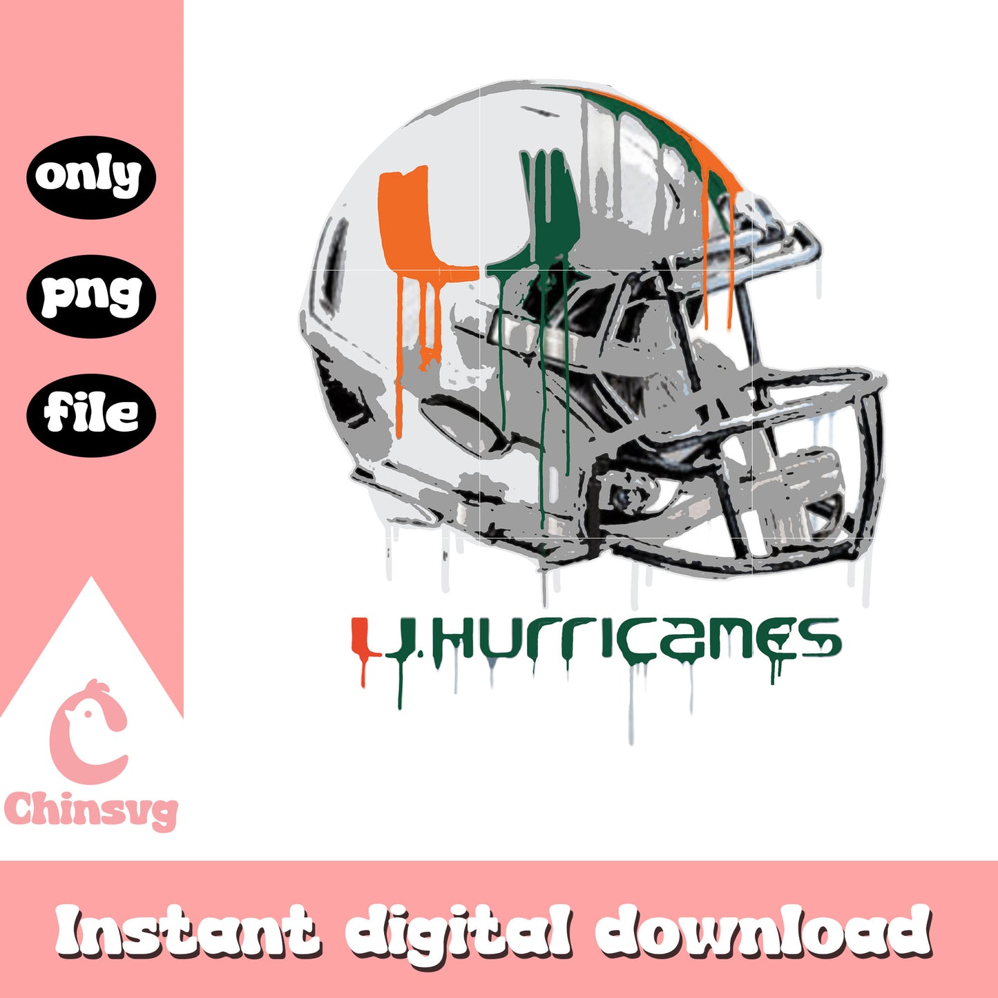 Miami Hurricanes football team png, college football team png