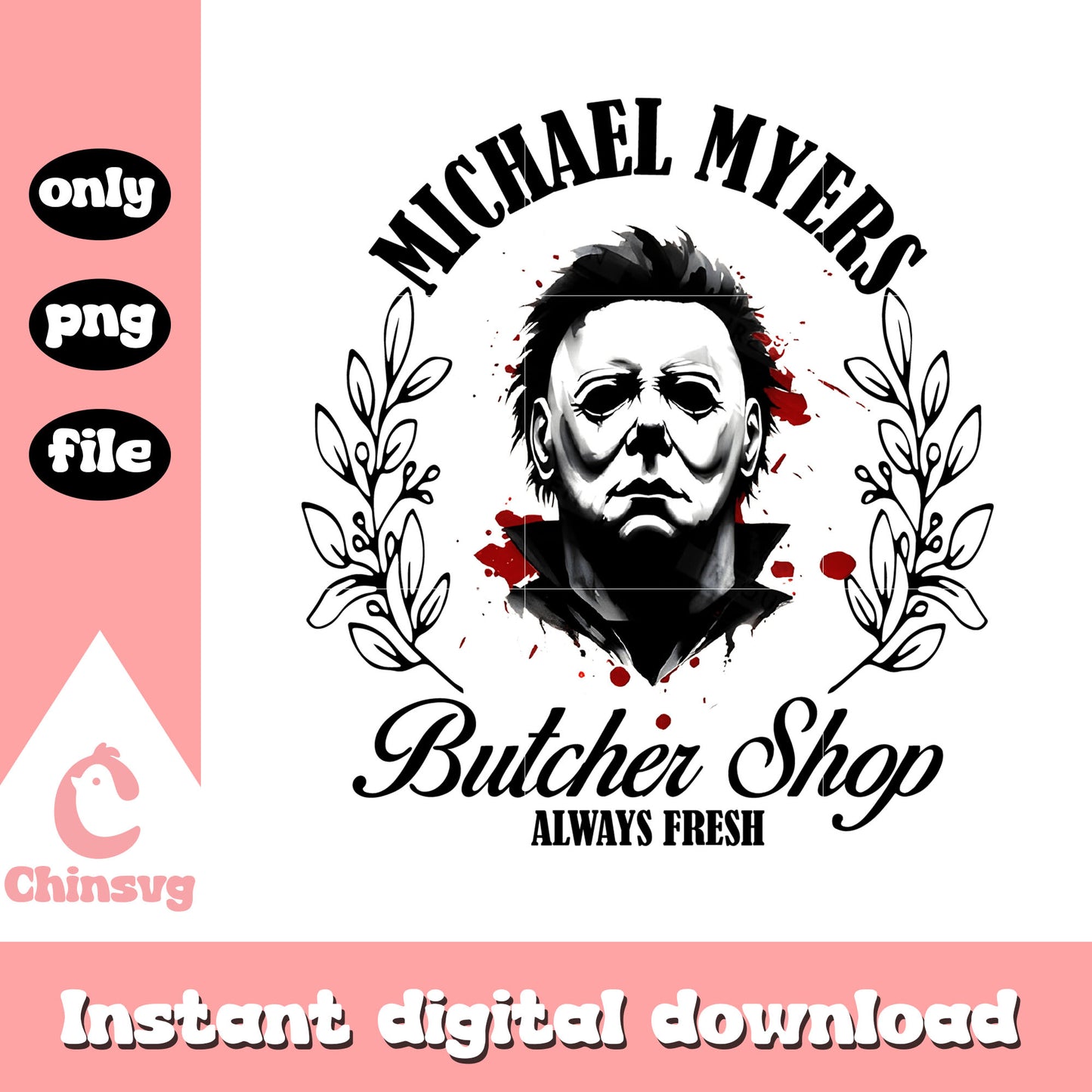 Michael myers head halloween quote design png, halloween ideas png