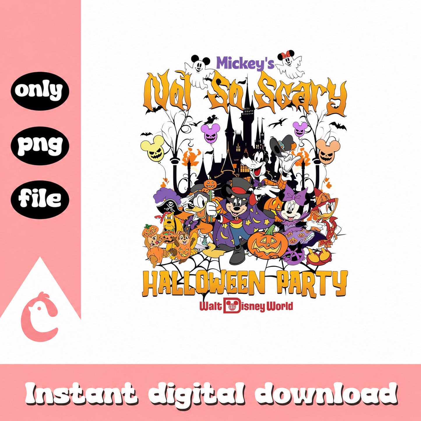 Mickey And Friends Halloween PNG, Disney Halloween Party, PNG File