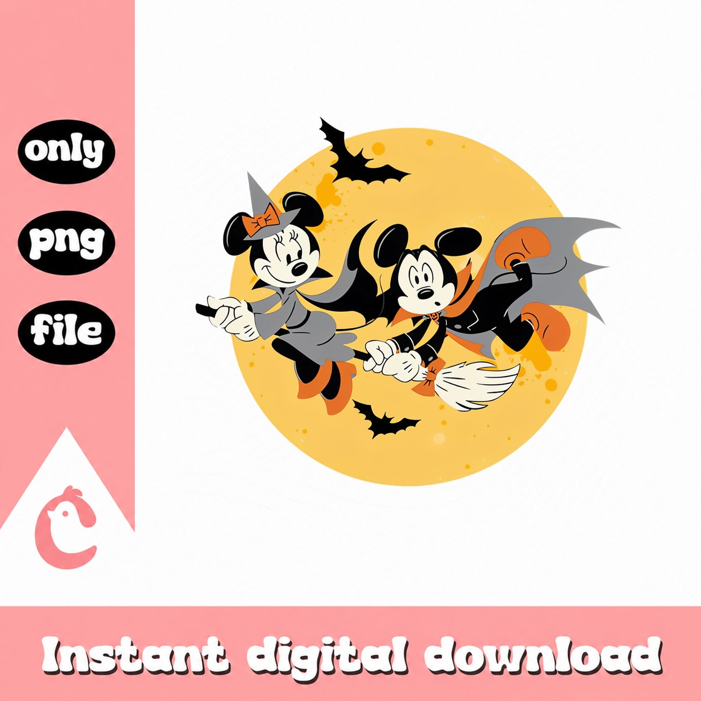 Mickey And Minnie Halloween PNG, Disney Halloween, Witch PNG