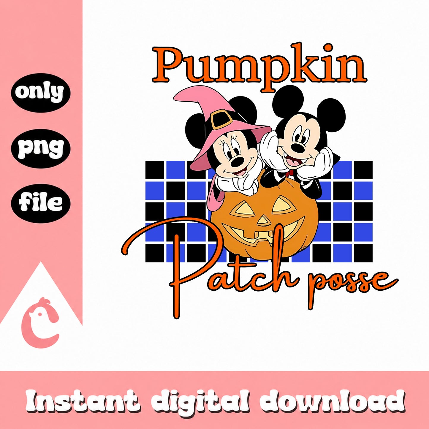 Mickey Minnie Pumpkin Patch Posse PNG, Halloween PNG, Disney PNG