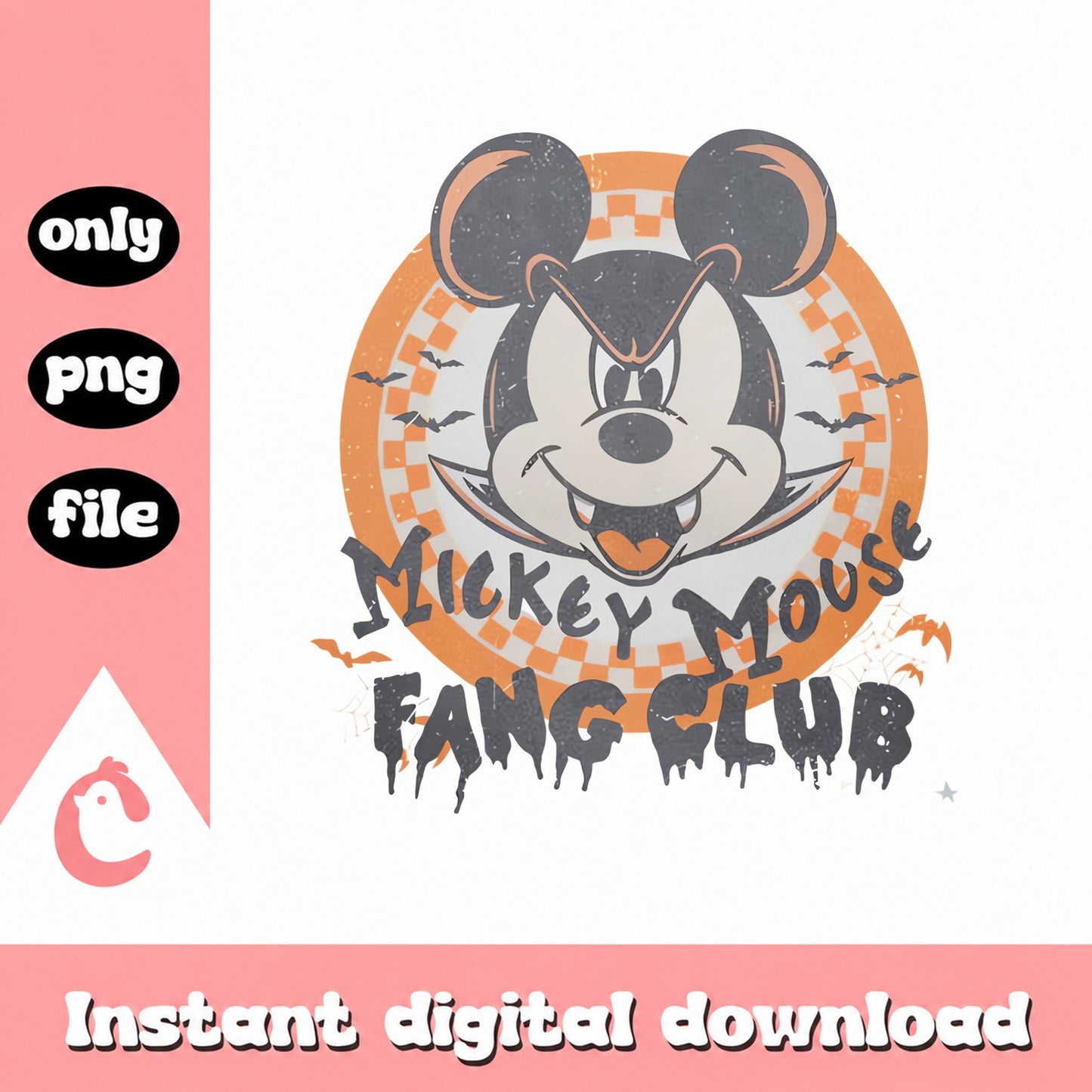 Mickey Mouse Fang Club PNG, Halloween Disney, Vampire PNG