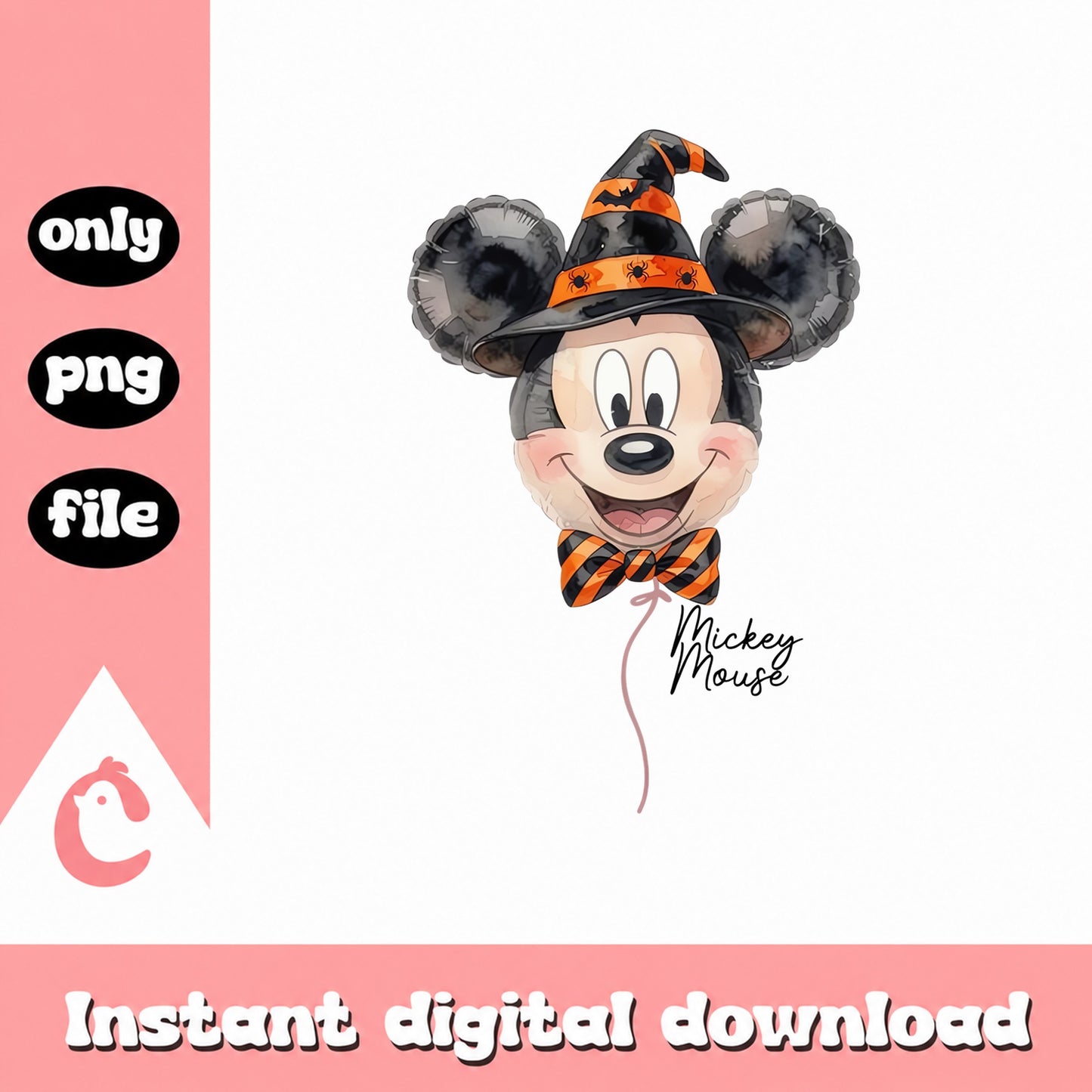 Mickey Mouse Halloween Balloon PNG, Disney Halloween, PNG File
