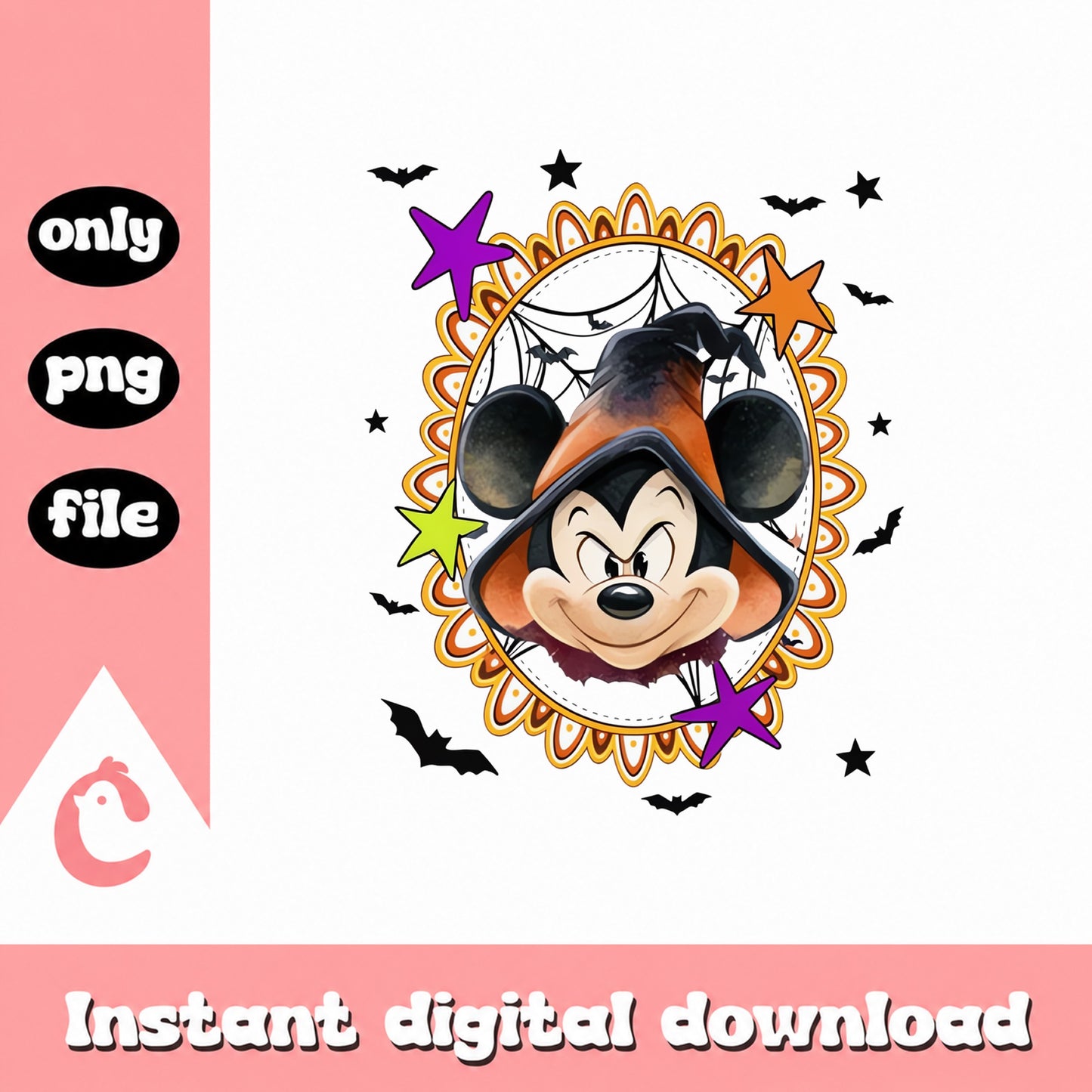 Mickey Mouse Halloween PNG, Disney Witch Hat PNG, Spooky PNG