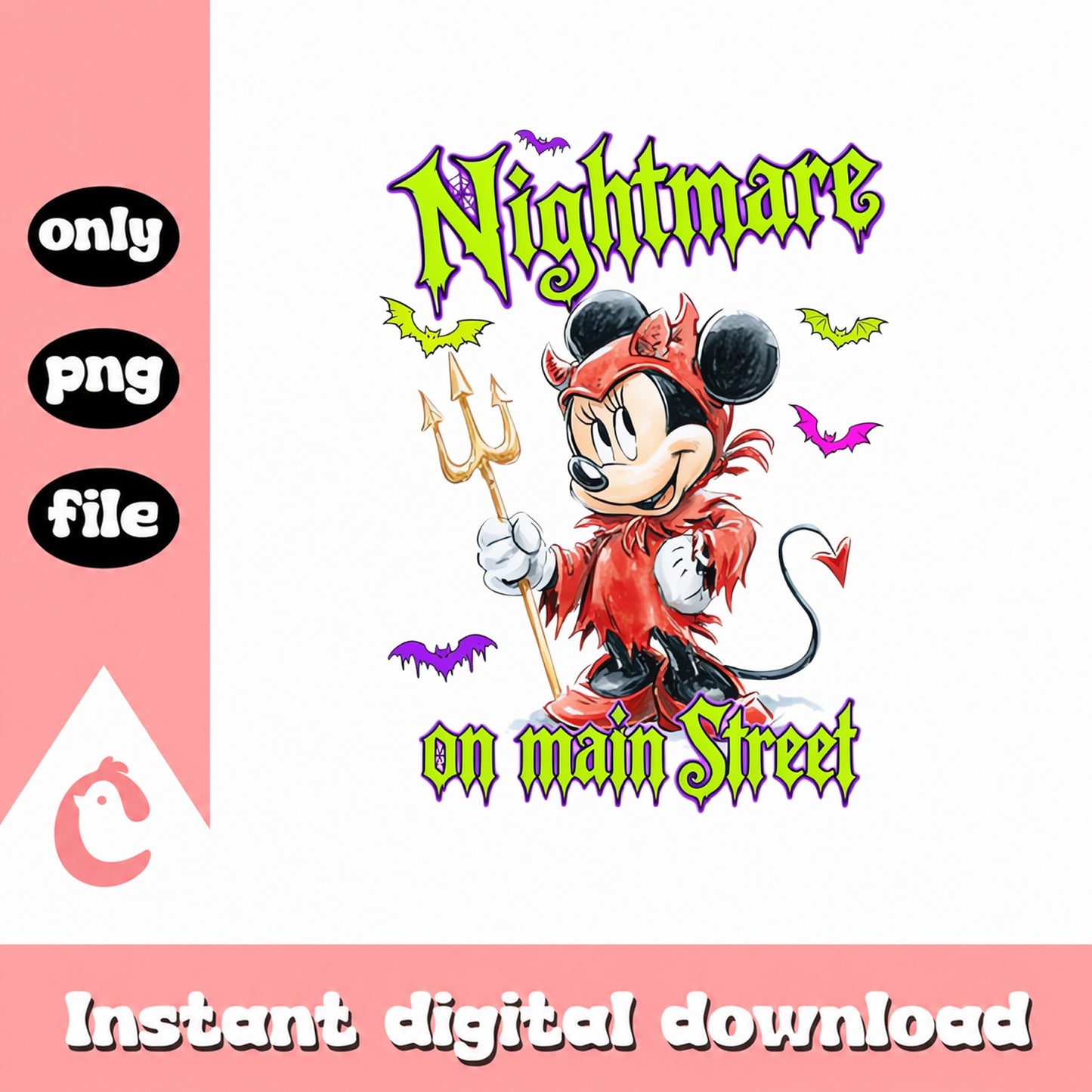 Mickey Mouse Halloween PNG, Nightmare On Main Street, Disney PNG