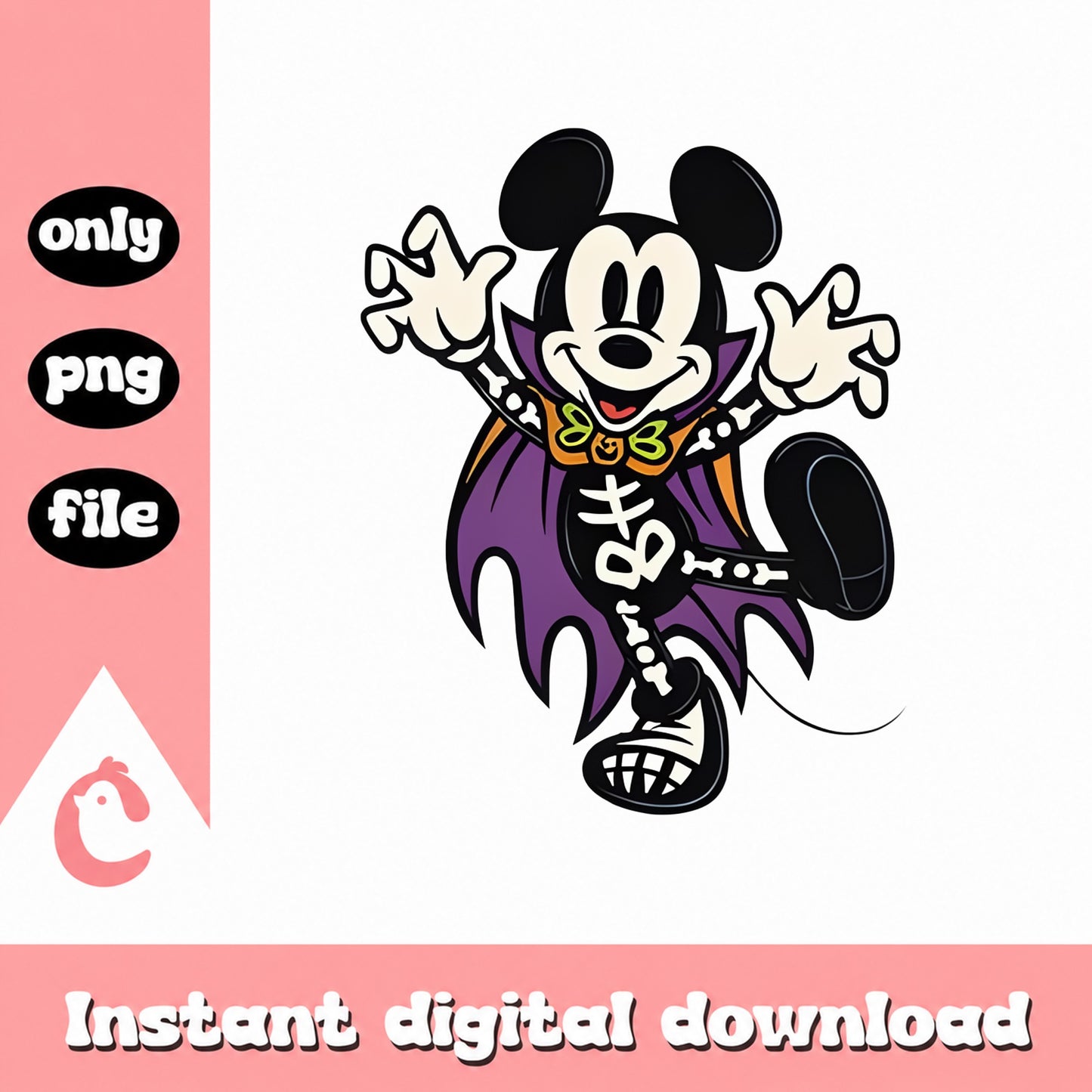 Mickey Mouse Halloween Vampire SVG, Disney Halloween, PNG File