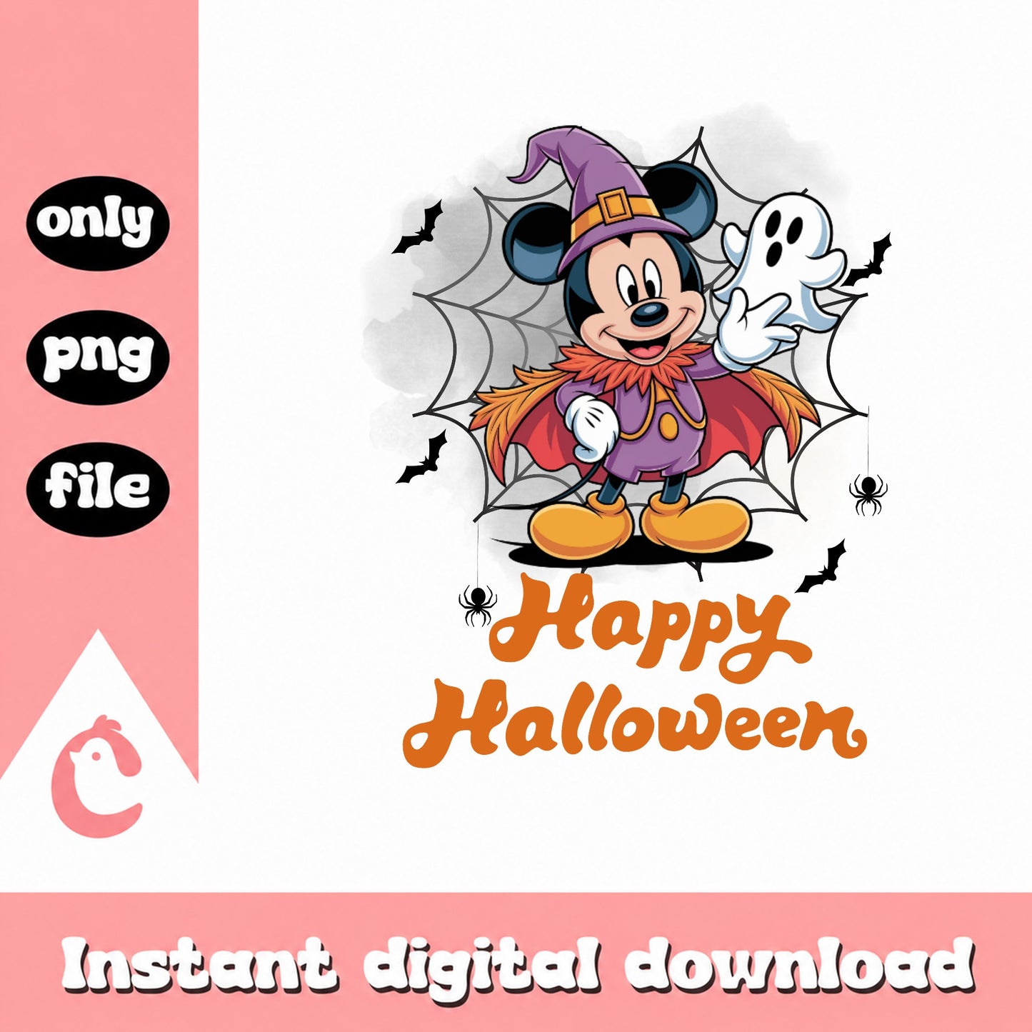 Mickey Mouse Happy Halloween PNG, Disney Halloween PNG, Spooky Mickey PNG