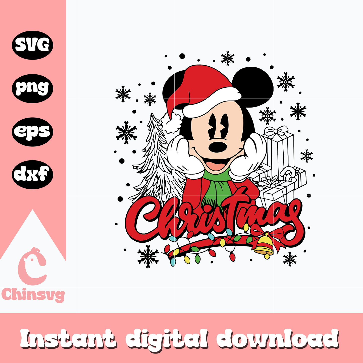 Mickey christmas svg, christmas mickey mouse svg, mickey santa svg