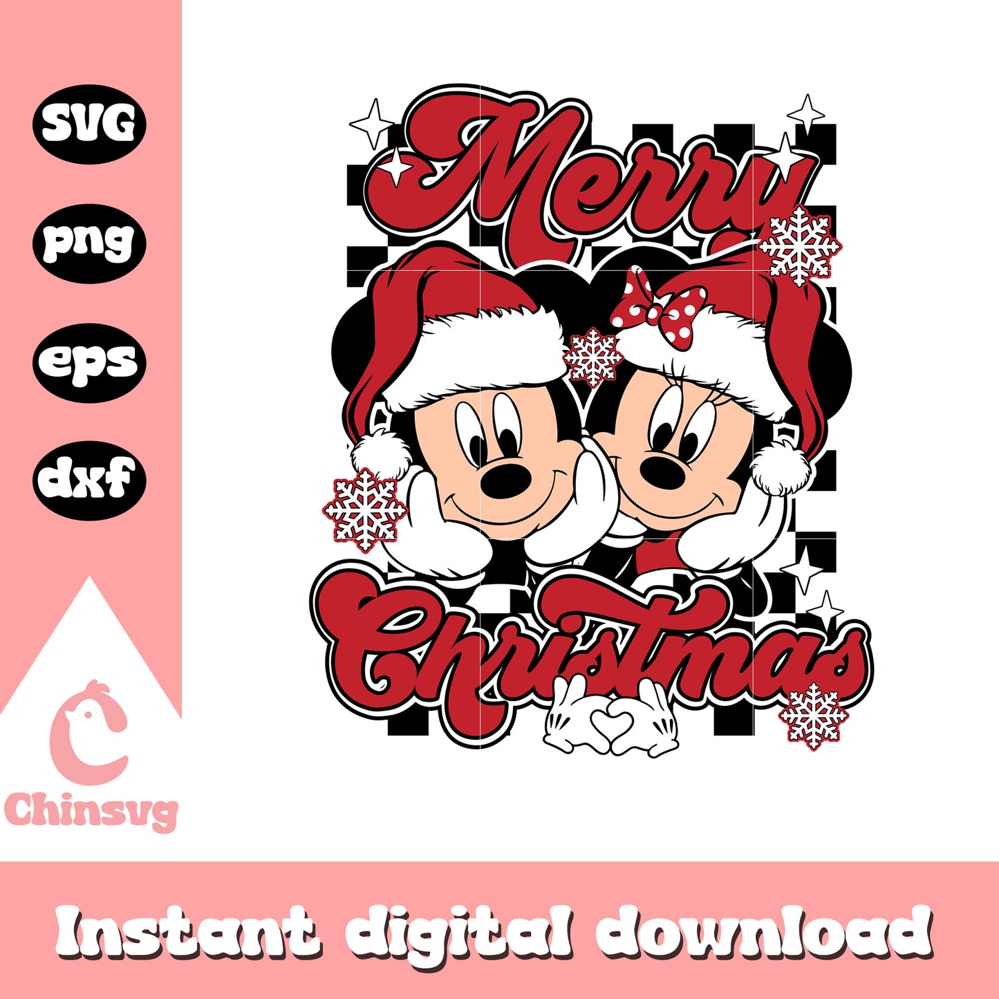 Mickey couple merry christmas svg, mickey and minnie christmas svg