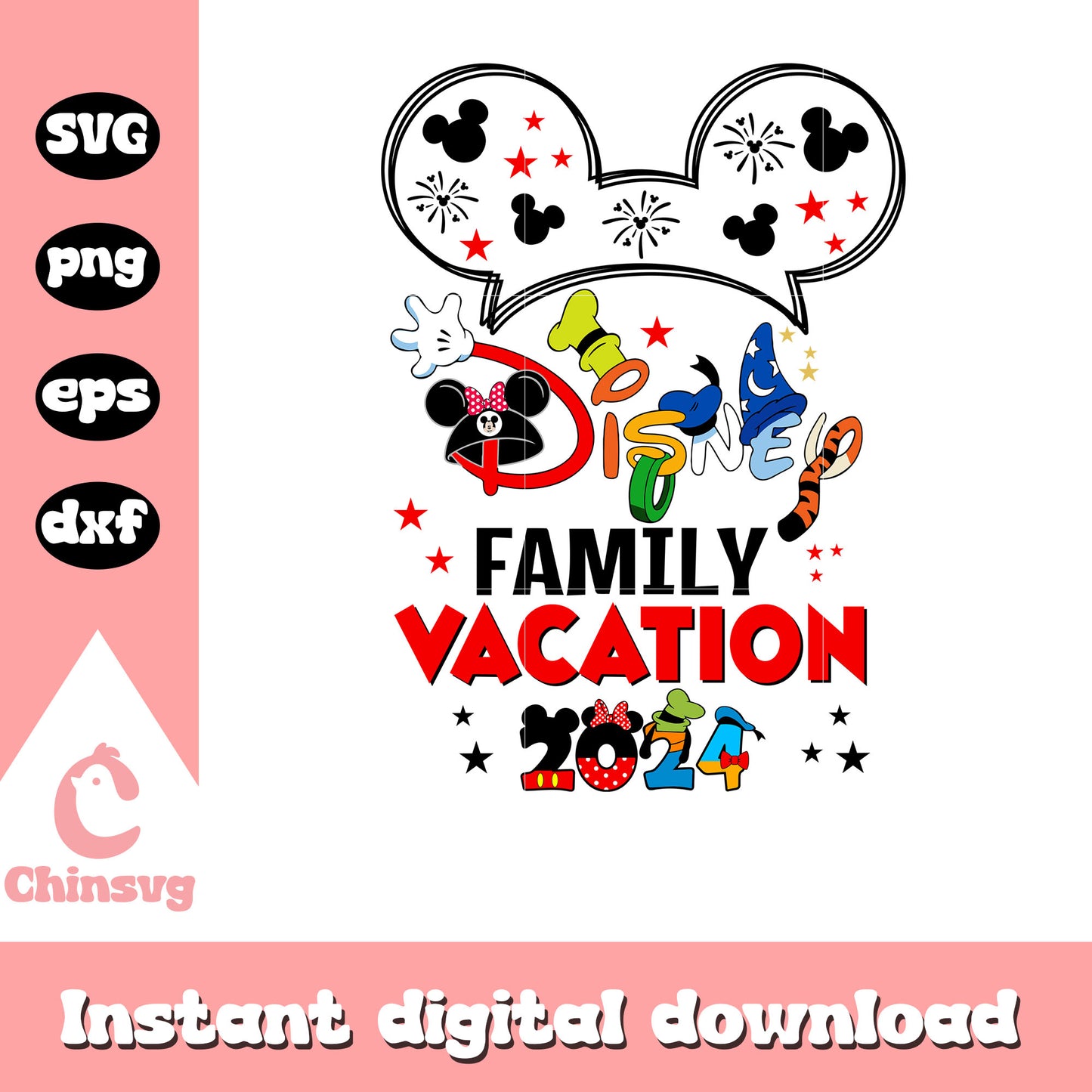 Mickey disney family vacation 2014 svg, mickey mouse ears svg