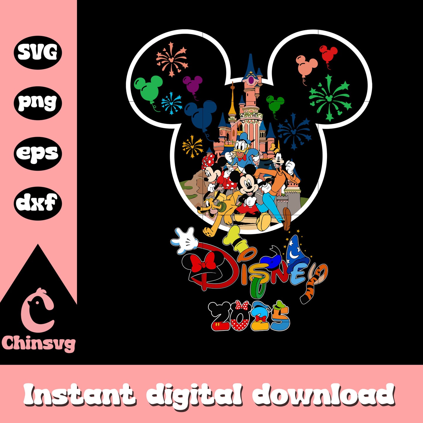 Mickey ears disney trip 2025 design svg, mickey and friends svg