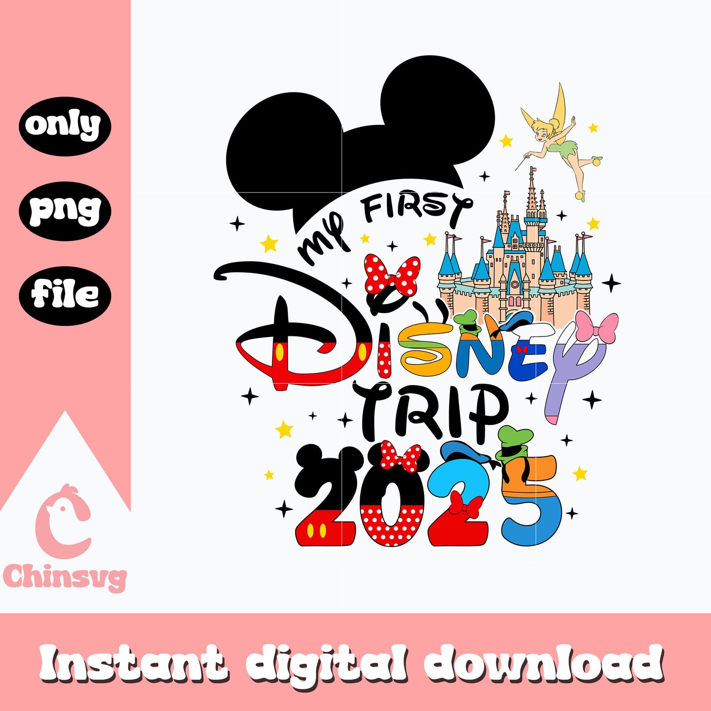 Mickey ears first disney trip 2025 png, disney trip 2025 png