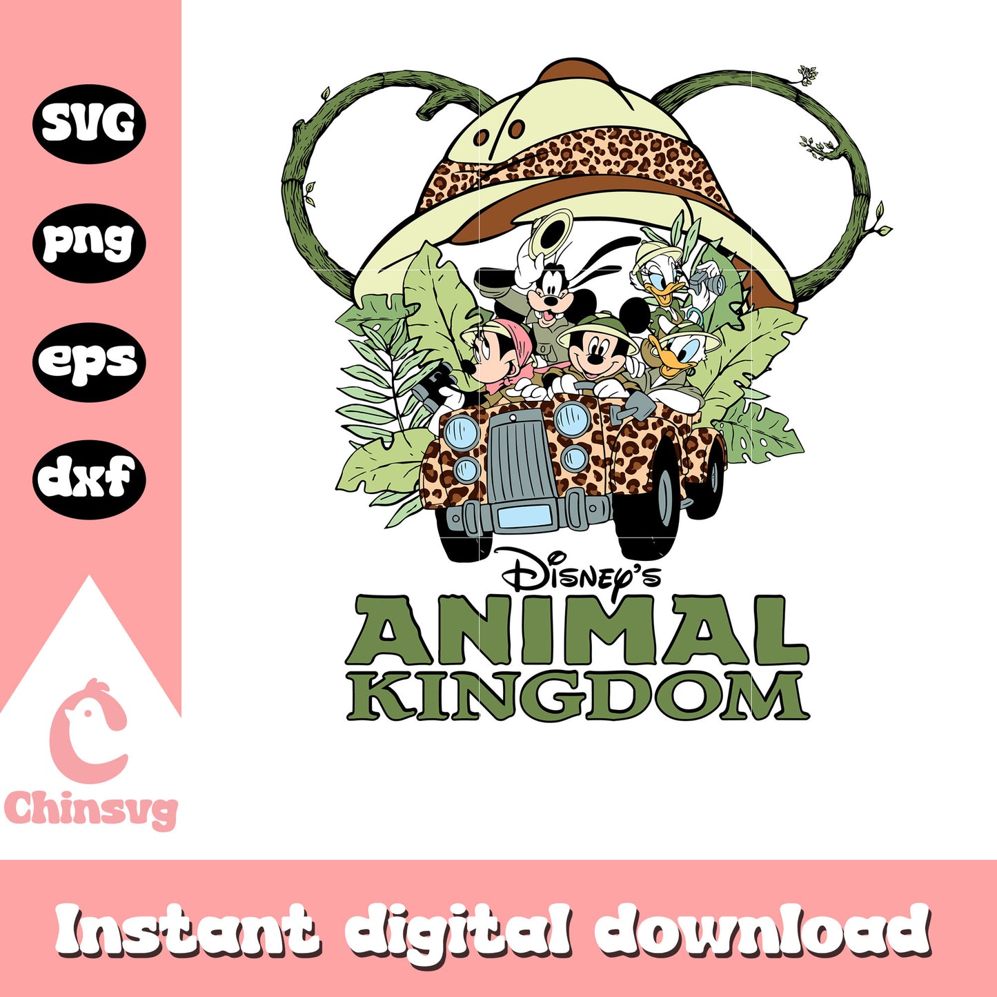 Mickey ears hat disney's animal kingdom svg, mickey and friends svg
