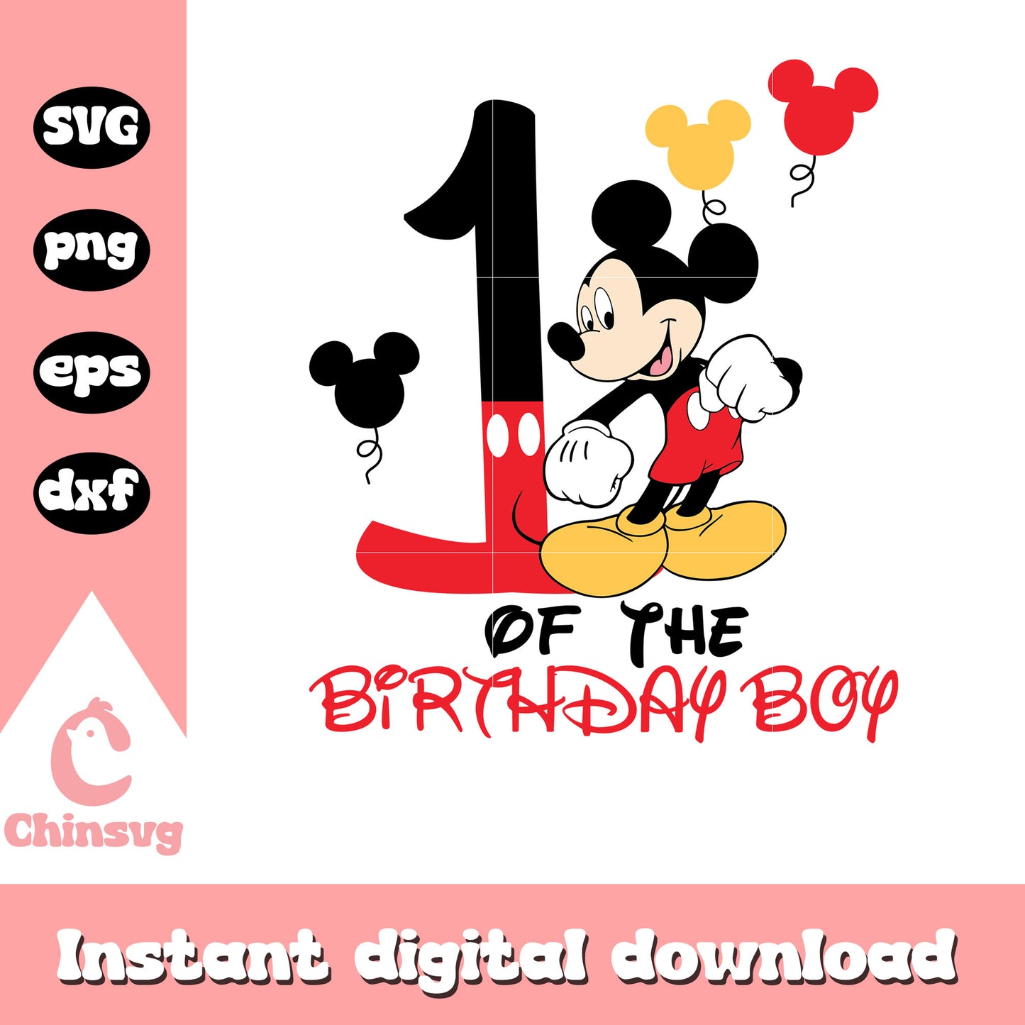 Mickey mouse 1st of the birthday boy svg, 1st mickey mouse svg