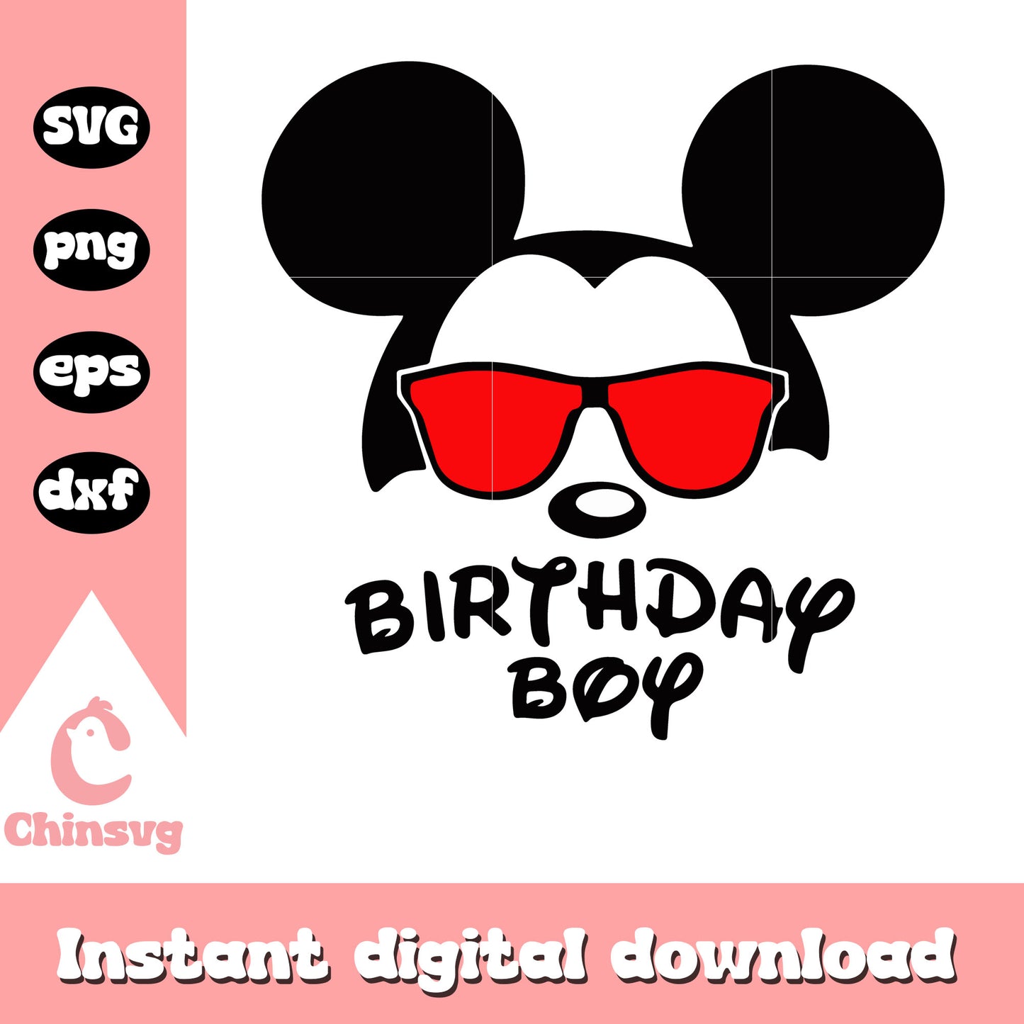 Mickey mouse face birthday boy svg, mickey birthday svg