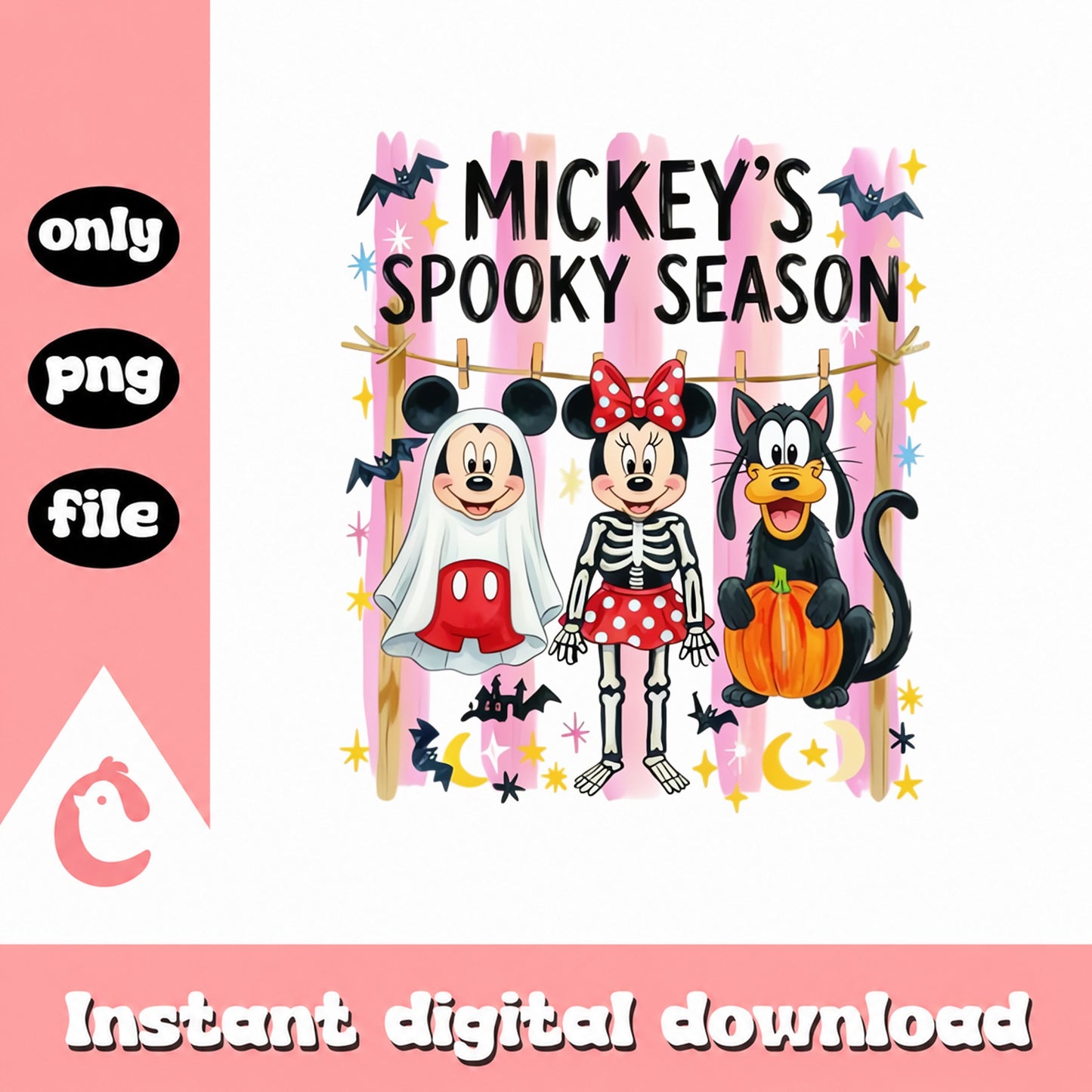Mickey's Spooky Season PNG, Disney Halloween PNG, Minnie Mouse PNG